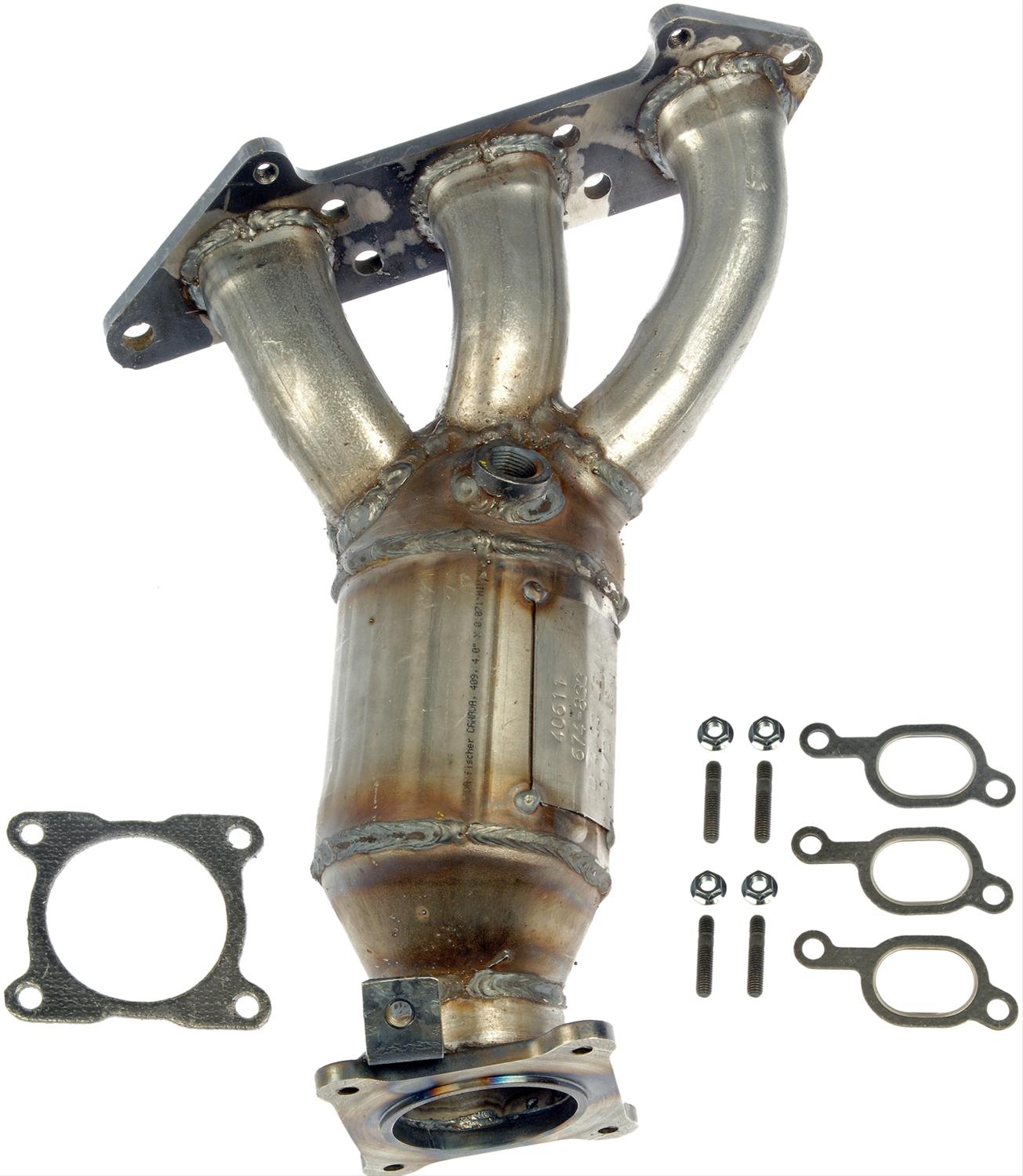 674-833 Catalytic Converter, 2.9L, 6Cyl, Federal EPA Standard, 46-State Legal (Cannot ship to CA, CO, NY or ME), OE Solutions Series, Direct Fit - Dorman Exhaust Manifold 674-833 - Manifold Converter - Not CARB Compliant - Manifold Converter - Not CARB Compliant - Exhaust Manifold - Catalytic Converter - This catalytic converter with integrated exhaust manifold - a.k.a. manifold converter - is precision-engineered to match the original equipment on specific vehicle years, makes and models for a reliable replacement. - Volvo S80 2004-02