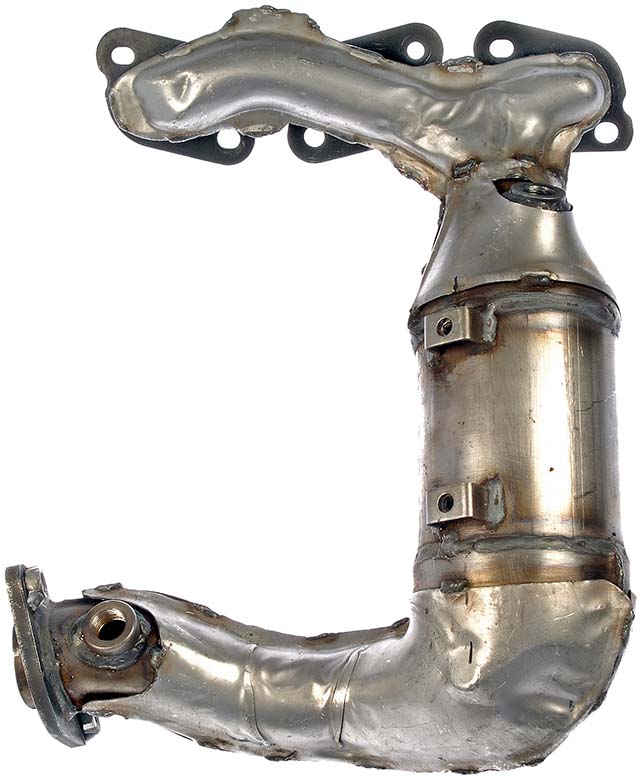 674-838 Front Catalytic Converter, 3.0L, 6Cyl, Federal EPA Standard, 46-State Legal (Cannot ship to CA, CO, NY or ME), OE Solutions Series, Direct Fit - Dorman Exhaust Manifold 674-838 - Manifold Converter - Not CARB Compliant - Manifold Converter - Not CARB Compliant - Exhaust Manifold - Catalytic Converter - This catalytic converter with integrated exhaust manifold - a.k.a. manifold converter - is precision-engineered to match the original equipment on specific vehicle years, makes and models for a reliable replacement. - Mazda 6 2005-03 - Manifold Converter - Not Carb Compliant - Not For Sale - NY - CA - ME