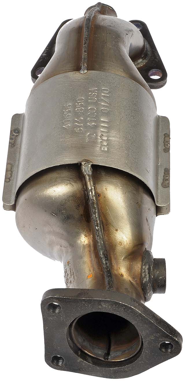 674-850 Front Catalytic Converter, Federal EPA Standard, 46-State Legal (Cannot ship to CA, CO, NY or ME), OE Solutions Series, Direct Fit - Dorman 674-850 Front Manifold Converter - Not CARB Compliant Compatible with Select Models (Made in USA) - Dorman Exhaust Manifold 674-850 - Manifold Converter - Not CARB Compliant - Exhaust Manifold - Catalytic Converter - This catalytic converter with integrated exhaust manifold - a.k.a. manifold converter - is precision-engineered to match the original equipment on specific vehicle years, makes and models for a reliable replacement. - Acura 2009-03, Chevrolet 2007, Honda 2010-03, Saturn 2007-04 - Manifold Converter - Not Carb Compliant - Not For Sale - NY - CA - ME