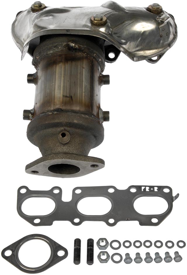 674-852 Rear Catalytic Converter, Federal EPA Standard, 46-State Legal (Cannot ship to CA, CO, NY or ME), OE Solutions Series, Direct Fit - Dorman 674-852 Rear Manifold Converter - Not CARB Compliant Compatible with Select Hyundai / Kia Models (Made in USA) - Dorman Exhaust Manifold 674-852 - Manifold Converter - Not CARB Compliant - Manifold Converter - Not CARB Compliant - Catalytic Converter - Exhaust Manifold - This catalytic converter with integrated exhaust manifold - a.k.a. manifold converter - is precision-engineered to match the original equipment on specific vehicle years, makes and models for a reliable replacement. - Hyundai 2011-06, Kia 2010-06 - Manifold Converter - Not Carb Compliant - Not For Sale - NY - CA - ME
