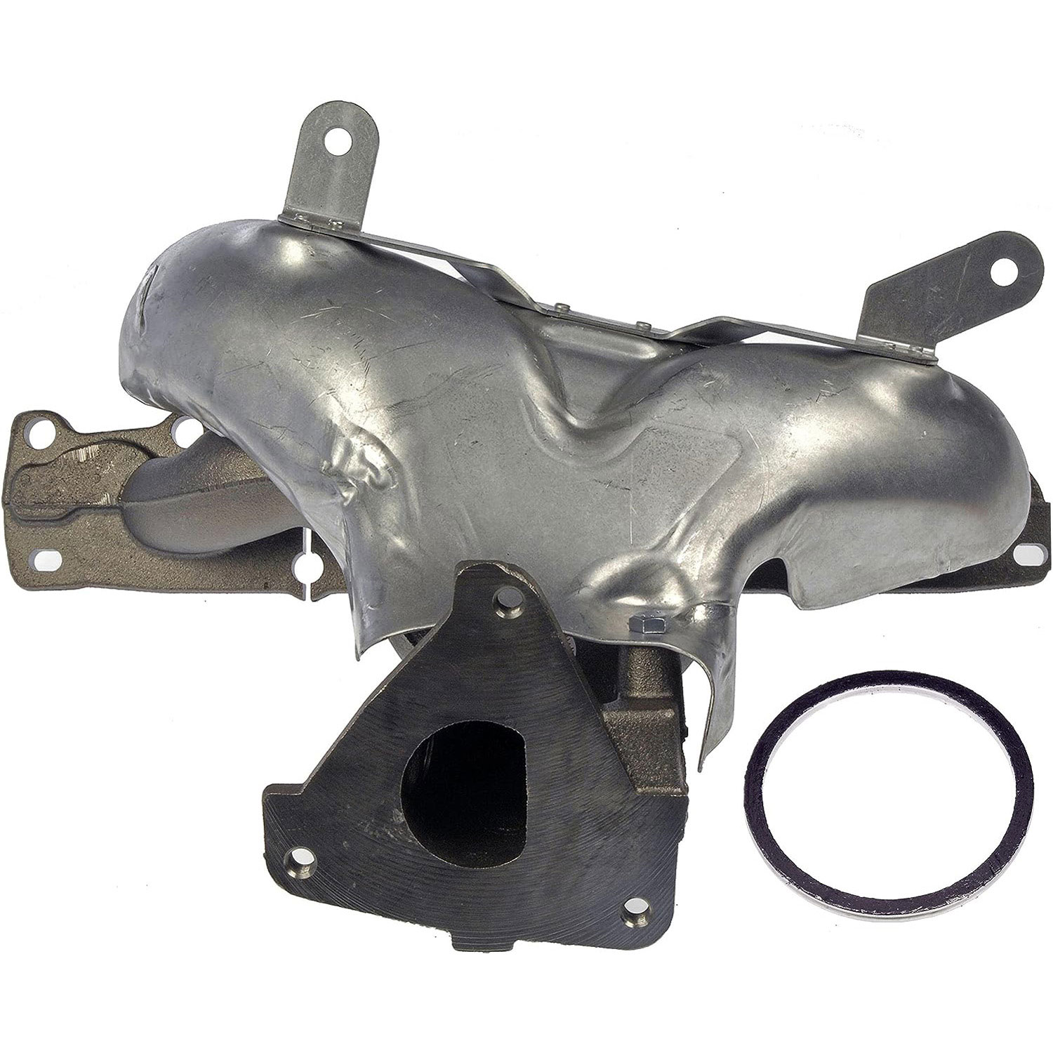 674-870 Exhaust Manifold, OE Solutions Series - Direct Fit Exhaust Manifold: With Heat Shield - Dorman 674-870 Exhaust Manifold Kit - Includes Required Gaskets and Hardware Compatible with Select Models - Exhaust Manifold Kit - Includes Required Gaskets And Hardware - Exhaust Manifold Kit - Includes Required Gaskets And Hardware - Exhaust Header - This exhaust manifold was precision-engineered and durably manufactured to match the fit and function of the original manifold on specified vehicles. It includes all necessary gaskets and downpipe hardware for a complete repair. - Chevrolet 2006-02, Oldsmobile 2004-03, Pontiac 2005-02, Saturn 2007-00