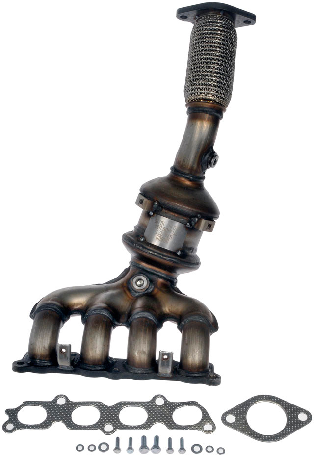 674-927 Catalytic Converter, 1.6L, 4Cyl, Federal EPA Standard, 46-State Legal (Cannot ship to CA, CO, NY or ME), OE Solutions Series, Direct Fit - Catalytic Converter - with Integrated Exhaust Manifold - Dorman 674-927 Manifold Converter - Not CARB Compliant Compatible with Select Ford Models (Made in USA) - Dorman Exhaust Manifold 674-927 - Manifold Converter - Not CARB Compliant - Catalytic Converter - Exhaust Manifold - This catalytic converter with integrated exhaust manifold - a.k.a. manifold converter - is precision-engineered to match the original equipment on specific vehicle years, makes and models for a reliable replacement. - Ford Fiesta 2019-11, Ford Fiesta Ikon 2015-12 - Manifold Converter - Not Carb Compliant - Not For Sale - NY - CA - ME