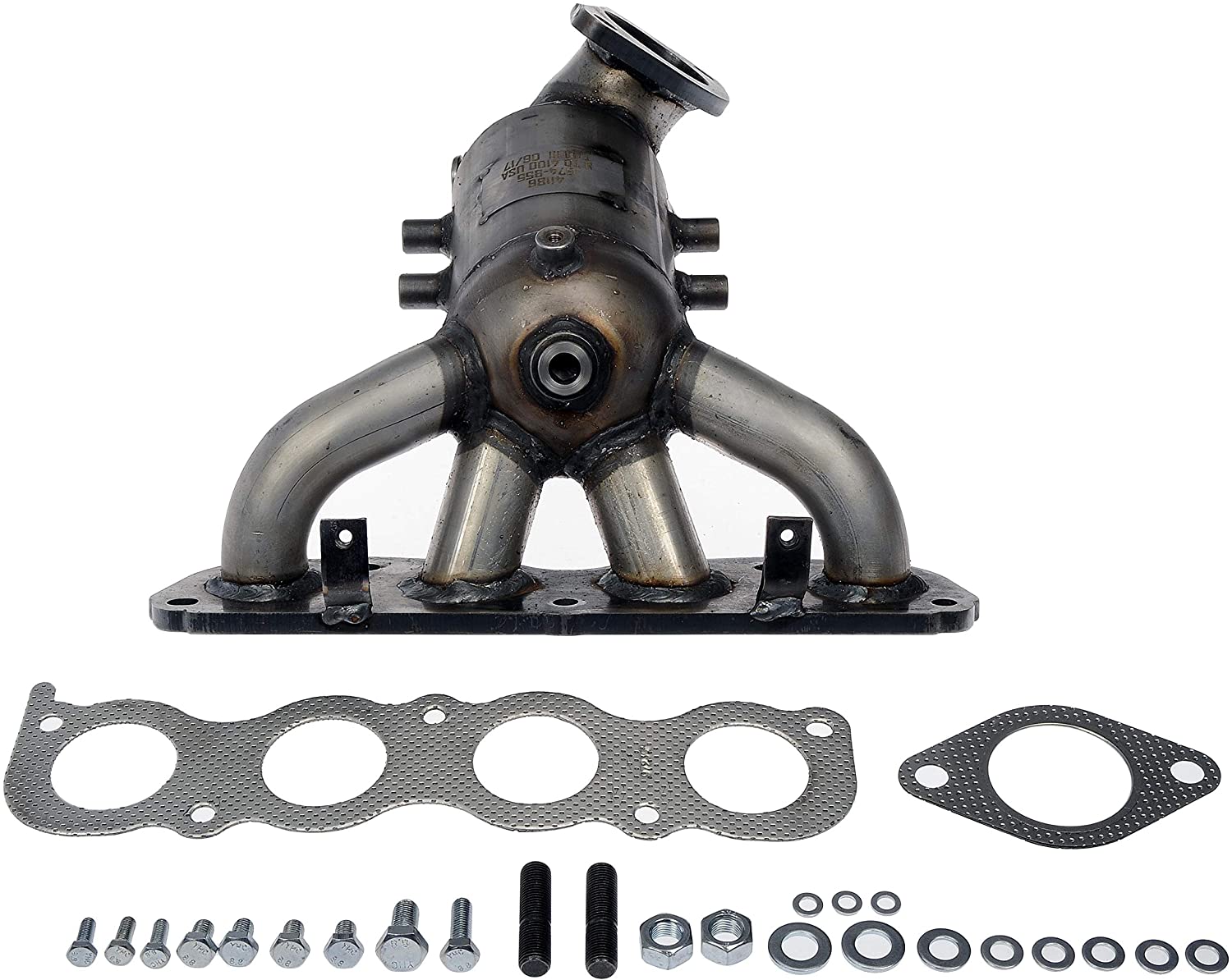 674-955 Catalytic Converter, Federal EPA Standard, 46-State Legal (Cannot ship to CA, CO, NY or ME), OE Solutions Series, Direct Fit - Dorman 674-955 Manifold Converter - Not CARB Compliant Compatible with Select Hyundai/Kia Models (Made in USA) - Dorman Exhaust Manifold 674-955 - Manifold Converter - Not CARB Compliant - Manifold Converter - Not CARB Compliant - Catalytic Converter - Exhaust Manifold - This catalytic converter with integrated exhaust manifold - a.k.a. manifold converter - is precision-engineered to match the original equipment on specific vehicle years, makes and models for a reliable replacement. - Hyundai 2016-11, Kia 2016-14