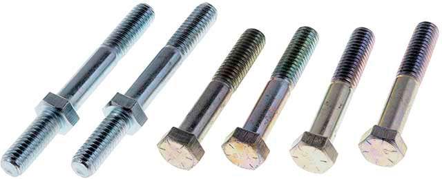 675-217 AutoGrade Series Exhaust Bolt - Direct Fit - Dorman 675-217 Exhaust Flange Hardware - 4 Bolts and 2 Studs - 3/8-16 Compatible with Select Models - Dorman - Autograde Exhaust Manifold Stud and Nut 675-217 - Exhaust Flange Hardware - 4 Bolts and 2 Studs - 3/8-16 - Exhaust Flange Hardware - 4 Bolts And 2 Studs - 3/8-16 - EXHAUST HARDWARE KIT - Exhaust Flange Hardware - 4 Bolts And 2 Studs - 3/8-16 - Exhaust Manifold Bolt - This engine manifold stud and nut match the fit and function of the original hardware on specific makes and models. Ensure a thorough manifold repair or installation with this durable and reliable hardware. - General Motors 2002-82