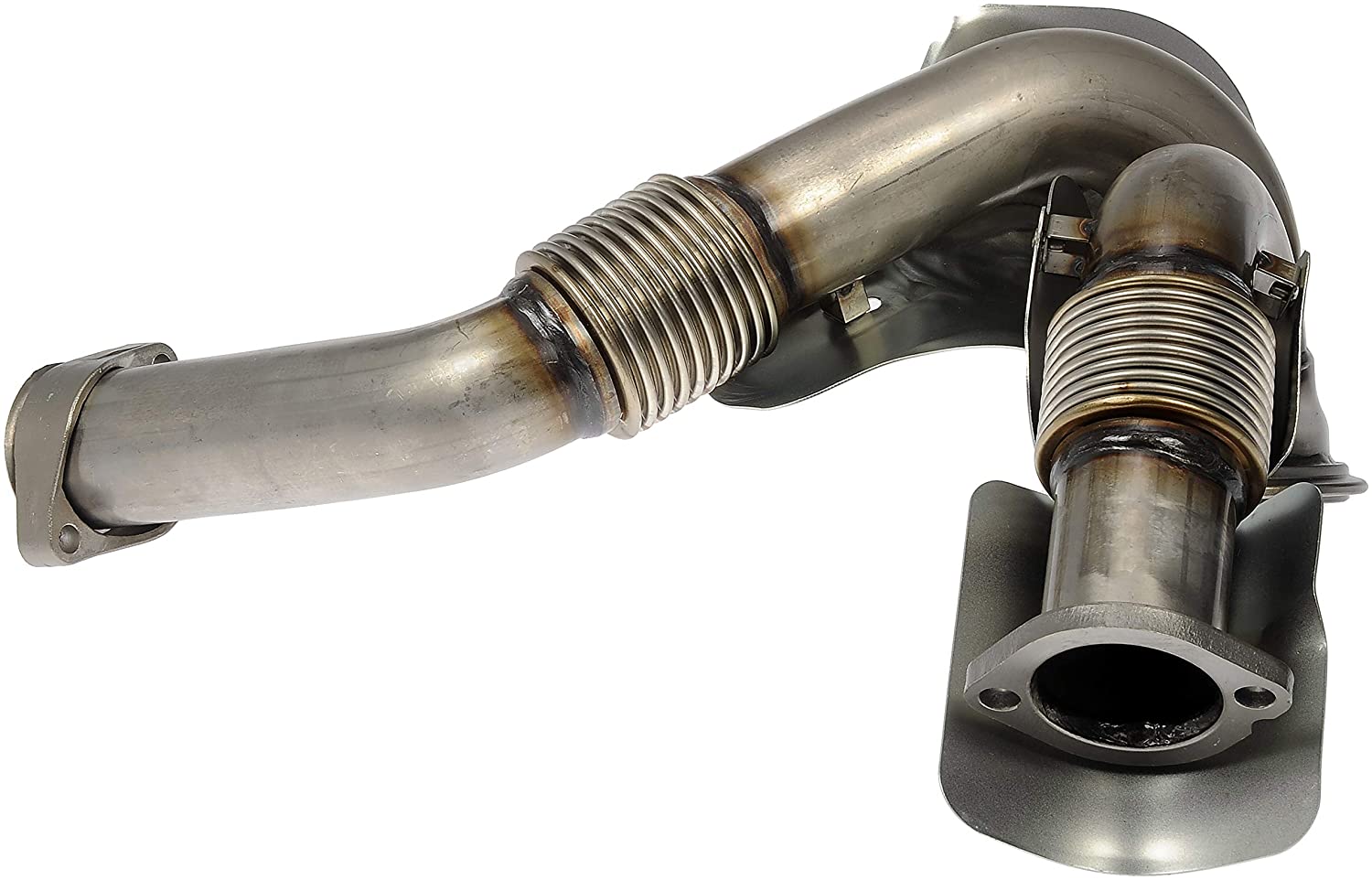 679-022 Turbo Pipe - Silver, Stainless Steel, Direct Fit, Sold Individually - Dorman 679-022 Driver Side Turbocharger Up Pipe Compatible with Select Ford/International Models - Dorman Turbocharger Up Pipe 679-022 - Turbo Up Pipes - Turbocharger Up Pipes - This replacement turbocharger up pipe has been engineered to match the function and performance of the original up pipe on select vehicle years, makes and models. - Ford 2004, International 2004-03