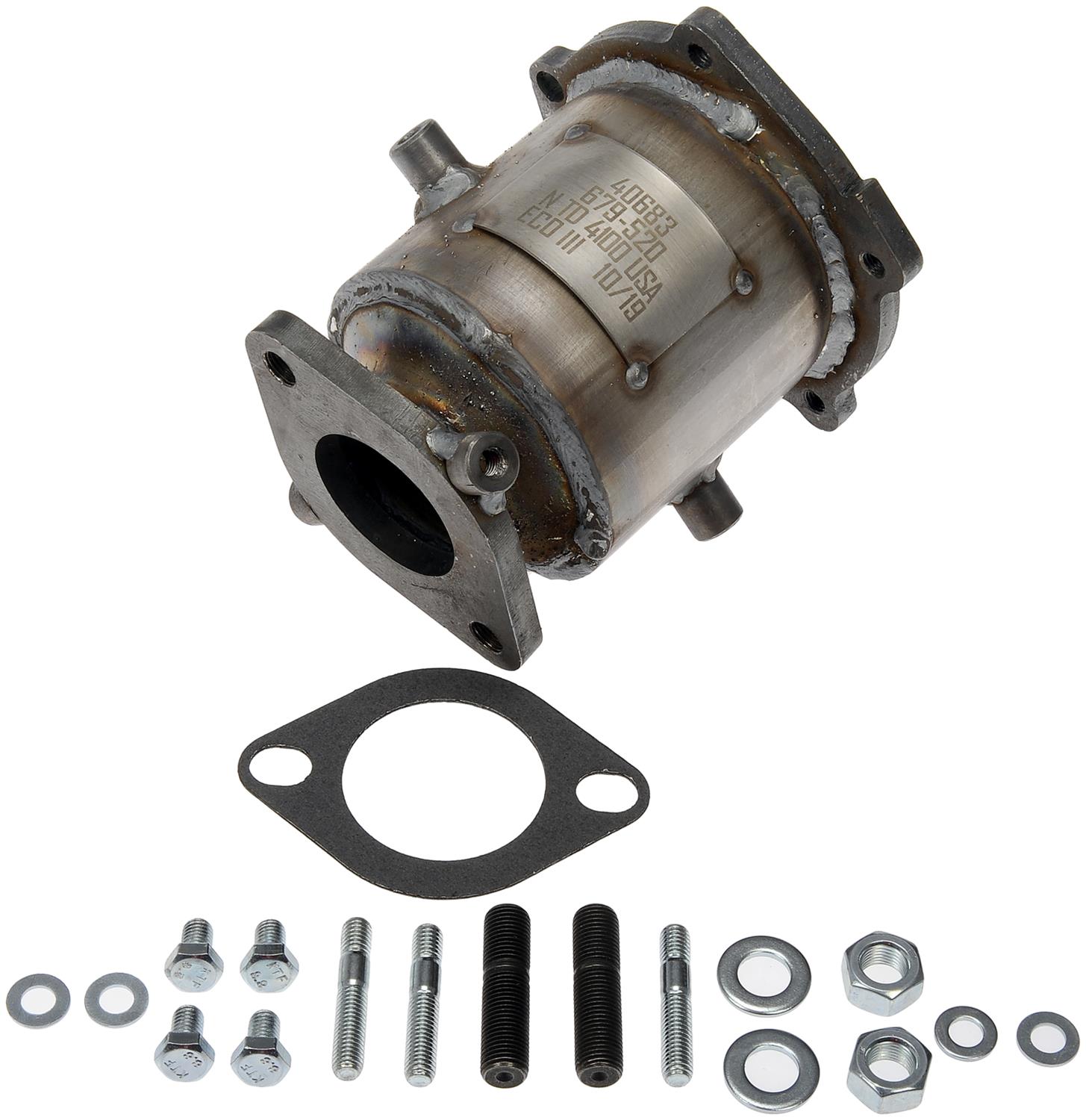 679-520 Driver Side Catalytic Converter, Federal EPA Standard, 46-State Legal (Cannot ship to CA, CO, NY or ME), OE Solutions Series, Direct Fit - Catalytic Converter - Pre-Converter - Preconverter - Pre-Converter - Not CARB Compliant - Exhaust Manifold - This catalytic converter is precision-engineered to match the original equipment fit and function on specific vehicle years, makes and models for a reliable replacement. - Hyundai XG300 2001, Hyundai XG350 2005-02, Kia Amanti 2006-04, Kia Sedona 2005-02