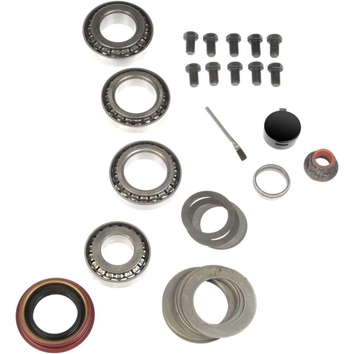 697-101 Ring And Pinion Bearing Kit - Direct Fit - Dorman 697-101 Differential Bearing Kit Compatible with Select Ford / Lincoln / Mercury Models - Dorman Differential Bearing Kit 697-101 - Ring and Pinion Bearing Installation Kit - Ring And Pinion Bearing Installation Kit - R-P Mstr Brng Kit - Ring And Pinion Bearing Installation Kit - Differential Bearing Repair - This differential bearing kit includes all necessary installation components for a differential ring and pinion on certain vehicle years, makes and models. - Ford 2019-81, Lincoln 2012-80, Mercury 2011-81