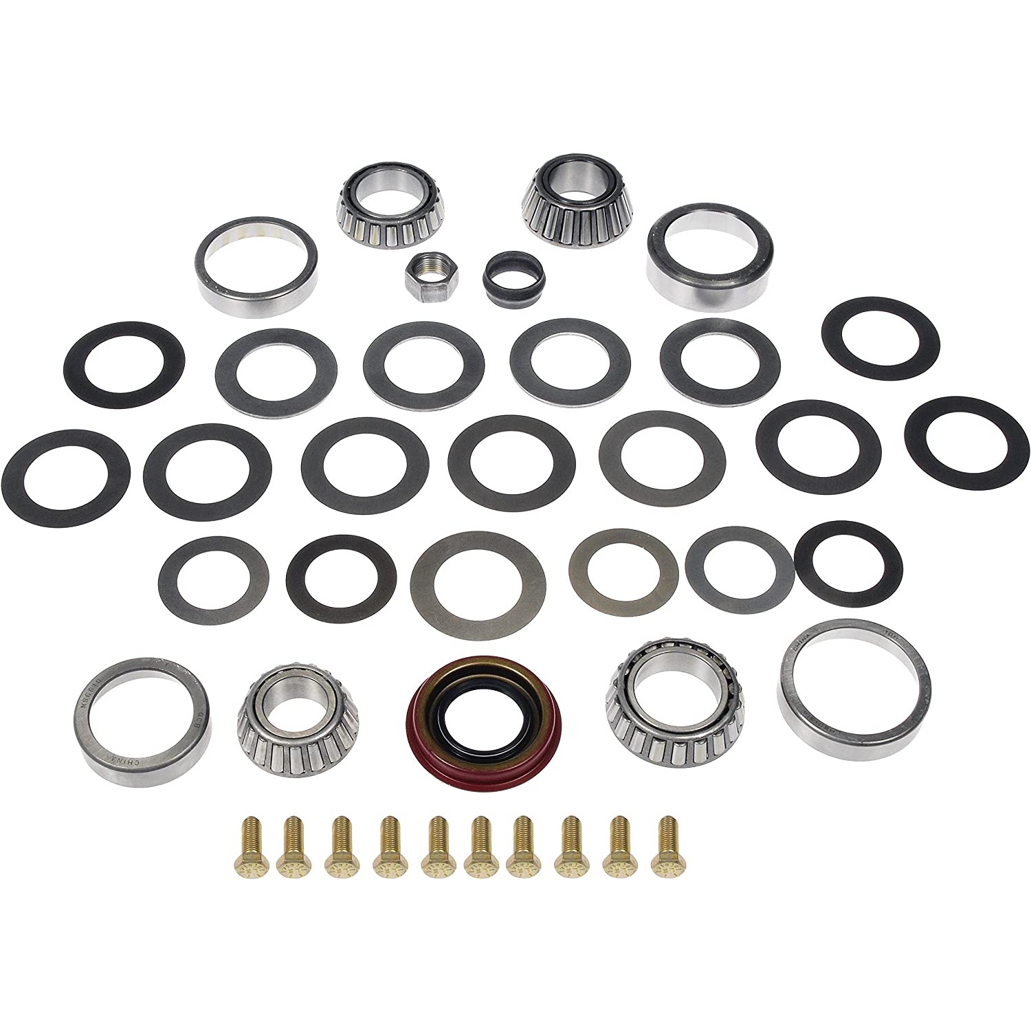 697-113 Ring And Pinion Bearing Kit - Direct Fit - Dorman Differential Bearing Kit 697-113 - Ring And Pinion Bearing Installation Kit - R-P Mstr Brng Kit - Ring And Pinion Bearing Installation Kit - Differential Bearing Repair - This differential bearing kit includes all necessary installation components for a differential ring and pinion on certain vehicle years, makes and models. - Chevrolet 1972-64, Pontiac 1972-65