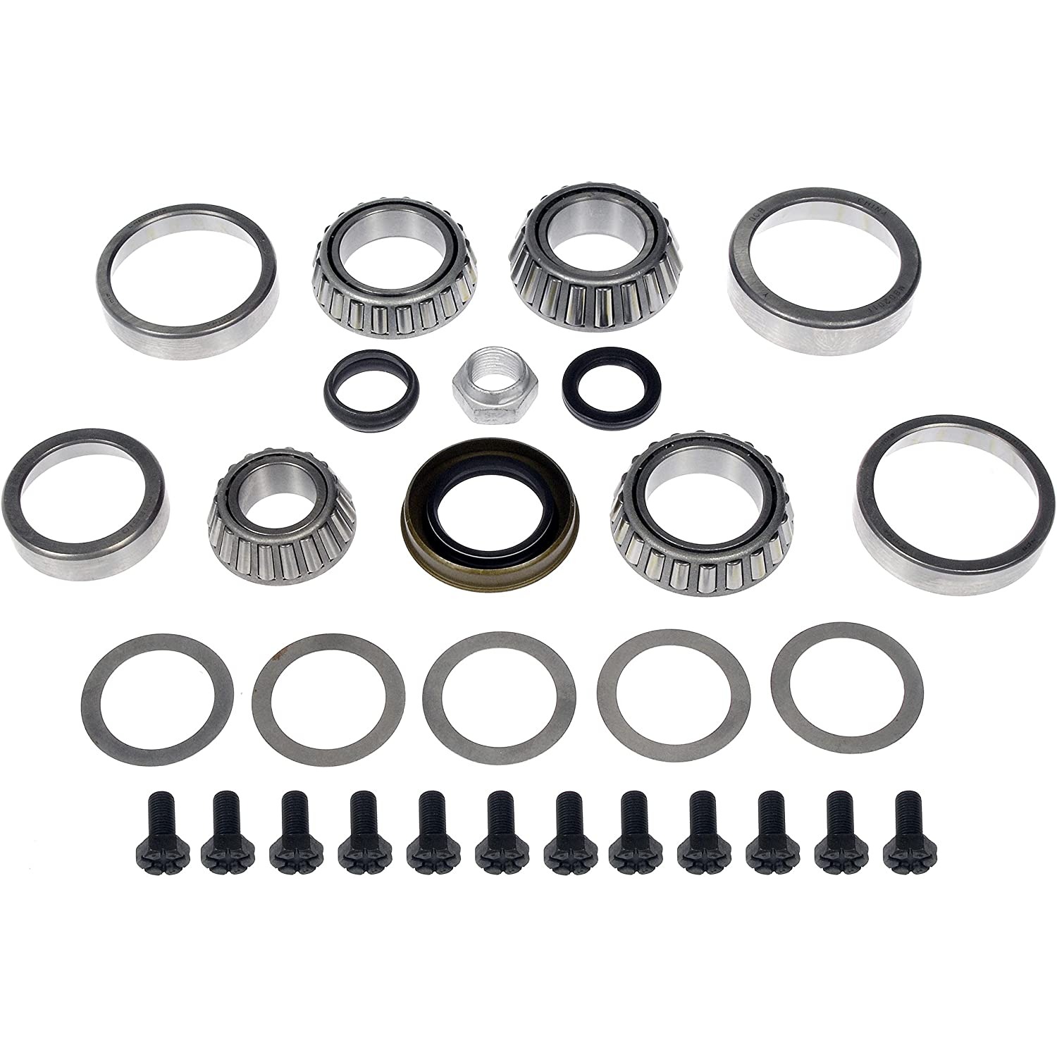 697-116 Ring And Pinion Bearing Kit - Direct Fit - Dorman 697-116 Rear Differential Bearing Kit Compatible with Select Models - Dorman 697-116 Rear Differential Bearing Kit for Specific Models Fits select: 1994-1999 DODGE RAM 1500, 2002-2005 JEEP LIBERTY - Dorman Differential Bearing Kit 697-116 - Ring and Pinion Bearing Installation Kit - Ring And Pinion Bearing Installation Kit - R-P Mstr Brng Kit - Ring And Pinion Bearing Installation Kit - Differential Bearing Repair - This differential bearing kit includes all necessary installation components for a differential ring and pinion on certain vehicle years, makes and models. - Chrysler 1989-71, Dodge 1999-69, Jeep 2010-02, Plymouth 1989-80, Plymouth 1978-69