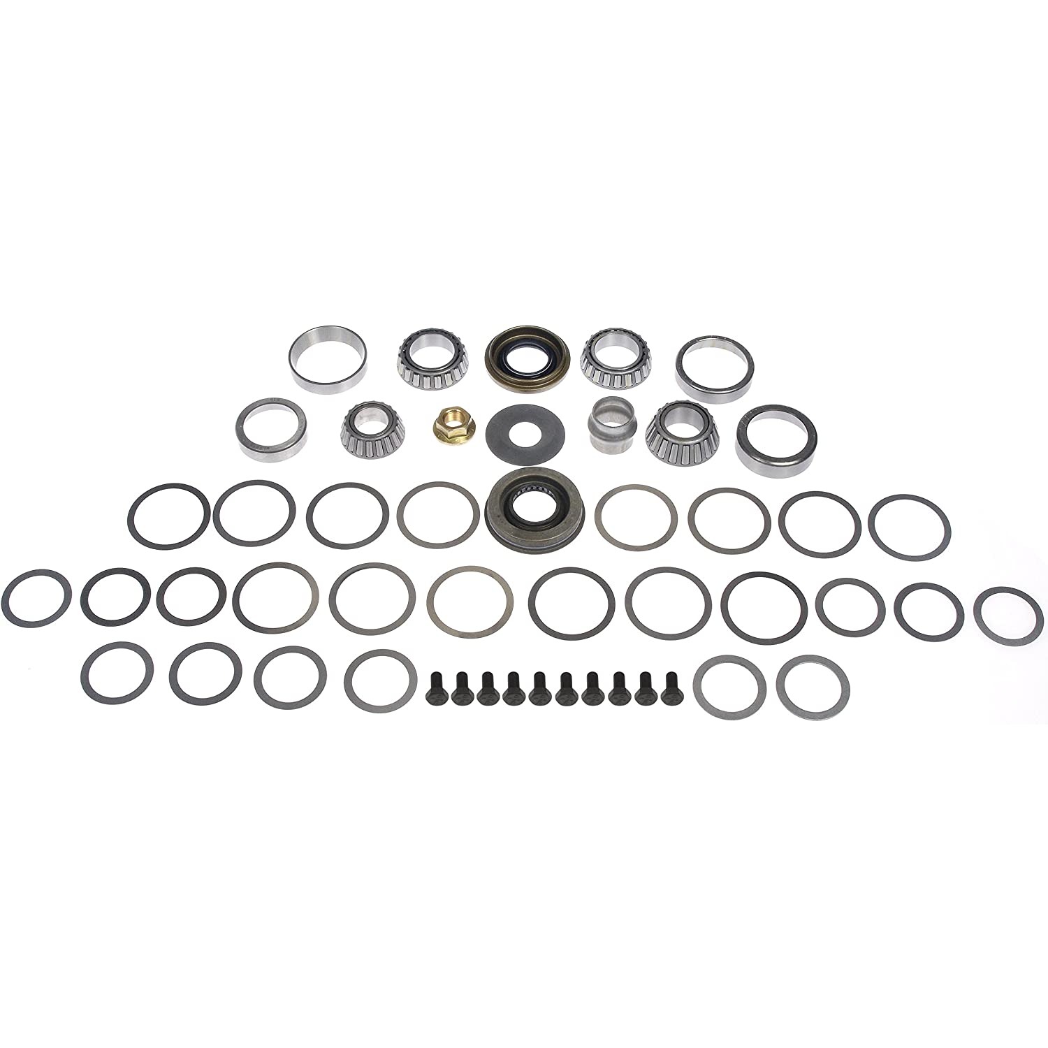 697-118 Ring And Pinion Bearing Kit - Direct Fit - Dorman Differential Bearing Kit 697-118 - Ring And Pinion Bearing Installation Kit - R-P Mstr Brng Kit - Ring And Pinion Bearing Installation Kit - Differential Bearing Repair - This differential bearing kit includes all necessary installation components for a differential ring and pinion on certain vehicle years, makes and models. - Jeep Grand Cherokee 1998-97, Jeep Wrangler 2006-97