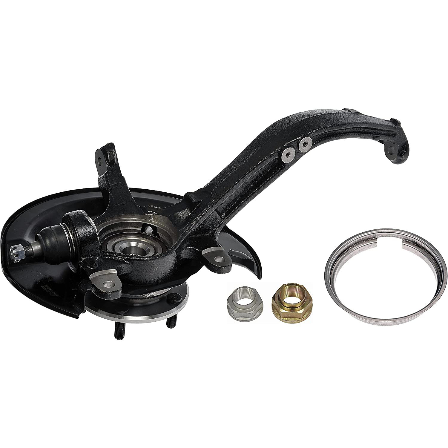 698-401 Front, Driver Side Knuckle, 2.4L, 4Cyl - Dorman 698-401 Front Driver Side Loaded Steering Knuckle Compatible with Select Honda Models (OE FIX) - Left Loaded Steering Knuckle - Loaded STER Knuckle - Left Loaded Steering Knuckle - Loaded Steering Knuckle Kit - Loaded Spindle Kit - Steering Spindle Kit - Loaded Steering Spindle Kit - Steering Knuckle Kit - Loaded Knuckle Kit - Fixing a worn wheel bearing would traditionally require a difficult procedure using a hydraulic press, or purchasing multiple components. This Dorman OE FIX loaded knuckle includes all critical components already assembled for a fast, simple, safe install. For repair shops, that makes it less likely that you will have a vehicle stuck in the service bay. For vehicle owners, that makes this formerly complex job requiring special equipment much easier. - Honda Accord 2007-03