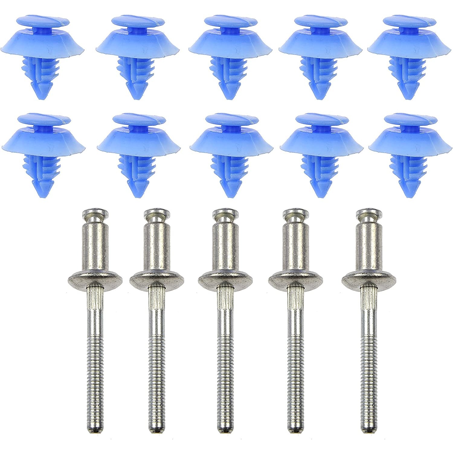 702-003 AutoGrade Series Door Panel Retainer - Blue and chrome, Nylon and steel, Direct Fit, Kit - Door Panel Trim Retainer Kit - Ford - DOOR PNL INSTALL KIT - Door Panel Trim Retainer Kit - Ford - Door Trim Panel Clips - This door panel install kit is designed to match the original hardware required to service the window regulator or window lift motor on specified vehicles. Made of quality components, this kit is engineered for reliable performance and durability. - Ford Taurus 2007-96, Mercury Sable 2005-96 - Dorman 702-003 Front Door Panel Install Kit Compatible with Select Ford/Mercury Models