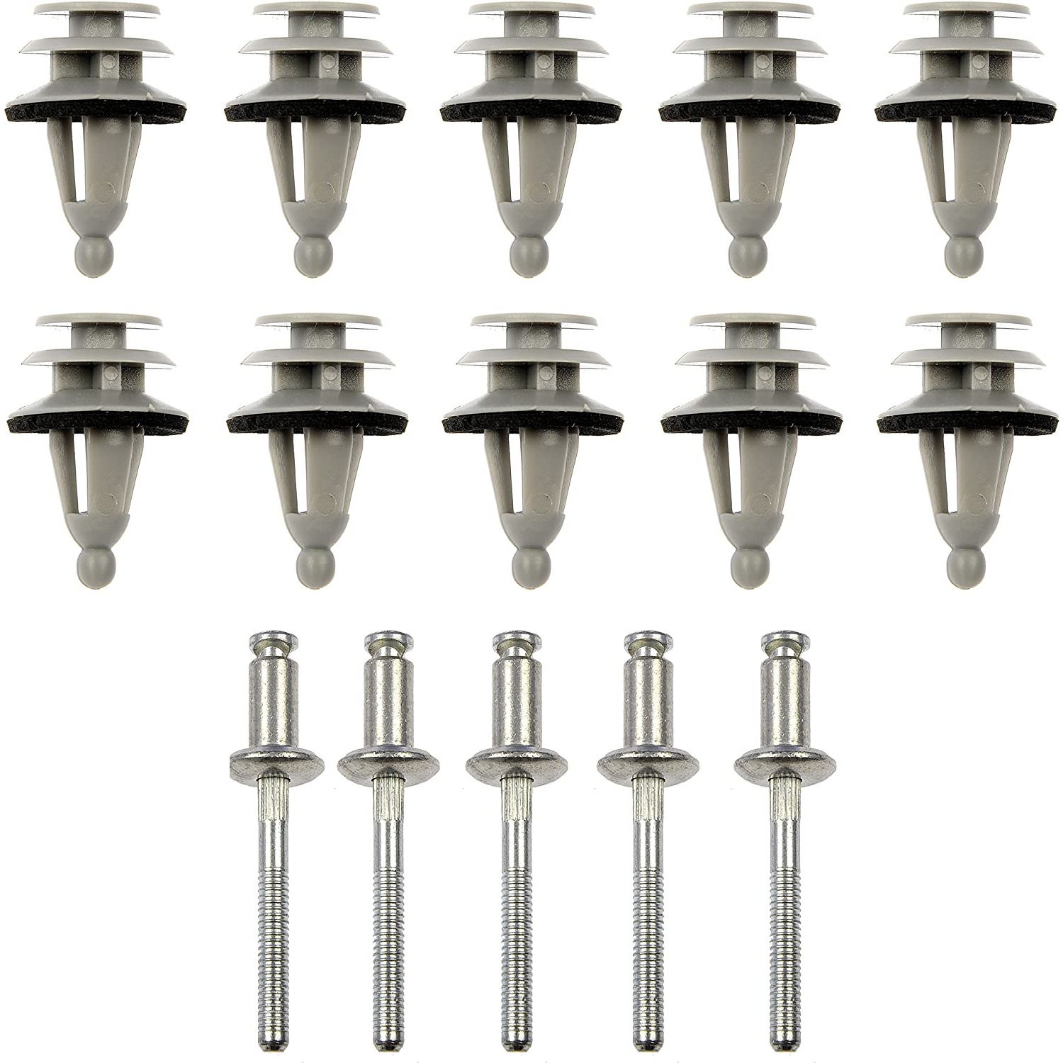 702-005 AutoGrade Series Door Panel Retainer - Gray and chrome, Nylon and steel, Direct Fit, Kit - Door Panel Trim Retainer Kit - Pontiac (older) - DOOR PNL INSTALL KIT - Door Panel Trim Retainer Kit - Pontiac (older) - Door Trim Panel Clips - This door panel install kit is designed to match the original hardware required to service the window regulator or window lift motor on specified vehicles. Made of quality components, this kit is engineered for reliable performance and durability. - Buick 1998-92, Chevrolet 2005-97, Oldsmobile 1998-92, Pontiac 1998-92 - Dorman 702-005 Front Door Panel Trim Retainer Kit - Pontiac (older) Compatible with Select Models
