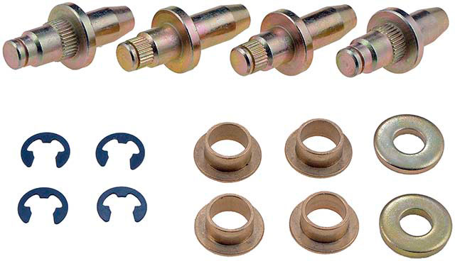 703-267 AutoGrade Series Door Hinge Repair Kit - Direct Fit, Kit - Door Hinge Pin And Bushing Kit - 4 Pins, 4 Bushings, 2 Washers And 4 Clips - DOOR HINGE PIN KIT - Door Hinge Pin And Bushing Kit - 4 Pins, 4 Bushings, 2 Washers And 4 Clips - Door Hinge Repair Kit - This door hinge pin & bushing kit is designed to match the original parts required to restore door alignment and function on specified vehicles. Made of quality components, this kit is engineered for reliable performance and durability. - Cadillac 2006-02, Cadillac 2000, Chevrolet 2007-99, GMC 2007-99 - Dorman 703-267 Door Hinge Pin And Bushing Kit - 4 Pins, 4 Bushings, 2 Washers And 4 Clips Compatible with Select Cadillac/Chevrolet/GMC Models, 2 Pack - Dorman Door Hinge Parts 703-267