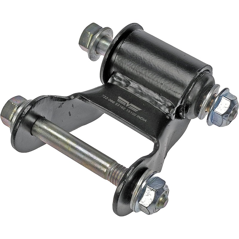 722-066 Leaf Spring Shackles and Hangers - Black, Steel, Direct Fit, Sold Individually - Dorman 722-066 Rear Rearward Leaf Spring Shackle Compatible with Select Chevrolet / GMC Models - Duralast Leaf Spring Shackle 722-066 - Rear Position Leaf Spring Shackle Kit - SHACKLE KIT - Rear Position Leaf Spring Shackle Kit - Leaf Spring Shackle and Bracket - Get ahead of fatigued or rusted leaf spring shackles before they become dangerous. Made of sturdy steel with a power coated finish to resist corrosion, this leaf spring shackle is a direct replacement for your vehicle's stock shackle. - Chevrolet 1999-73, GMC 1999-73