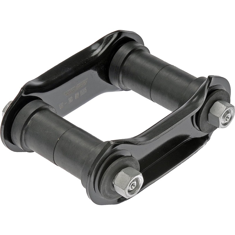 722-203 Leaf Spring Shackles and Hangers - Black, Steel, Direct Fit, Kit - Dorman 722-203 Leaf Spring Shackle Compatible with Select Jeep Models - Duralast Leaf Spring Shackle 722-203 - SHACKLE KIT - Rear Position Leaf Spring Shackle Kit - Leaf Spring Shackle and Bracket - Get ahead of fatigued or rusted leaf spring shackles before they become dangerous. Made of sturdy steel with a power coated finish to resist corrosion, this leaf spring shackle is a direct replacement for your vehicle's stock shackle. - Jeep Wrangler 1995-87