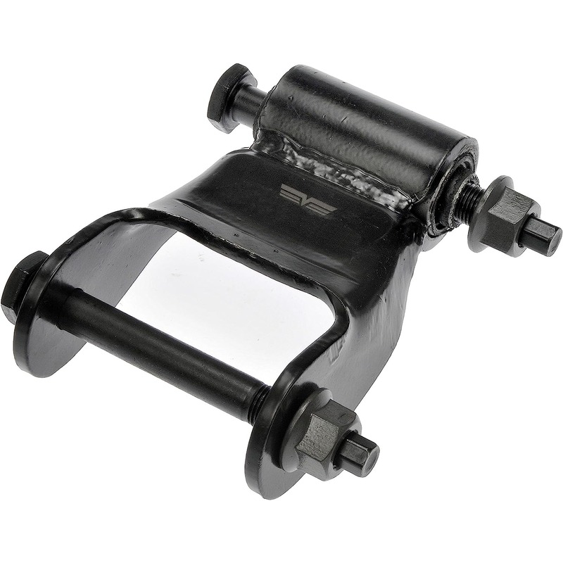 722-204 Leaf Spring Shackles and Hangers - Black, Steel, Direct Fit, Kit - Dorman 722-204 Leaf Spring Shackle Compatible with Select Dodge Models - Duralast Leaf Spring Shackle 722-204 - Rear Position Leaf Spring Shackle Kit - SHACKLE KIT - Rear Position Leaf Spring Shackle Kit - Leaf Spring Shackle and Bracket - Get ahead of fatigued or rusted leaf spring shackles before they become dangerous. Made of sturdy steel with a power coated finish to resist corrosion, this leaf spring shackle is a direct replacement for your vehicle's stock shackle. - Dodge D100 1989-86, Dodge D150 1993-86, Dodge Dakota 1996-87