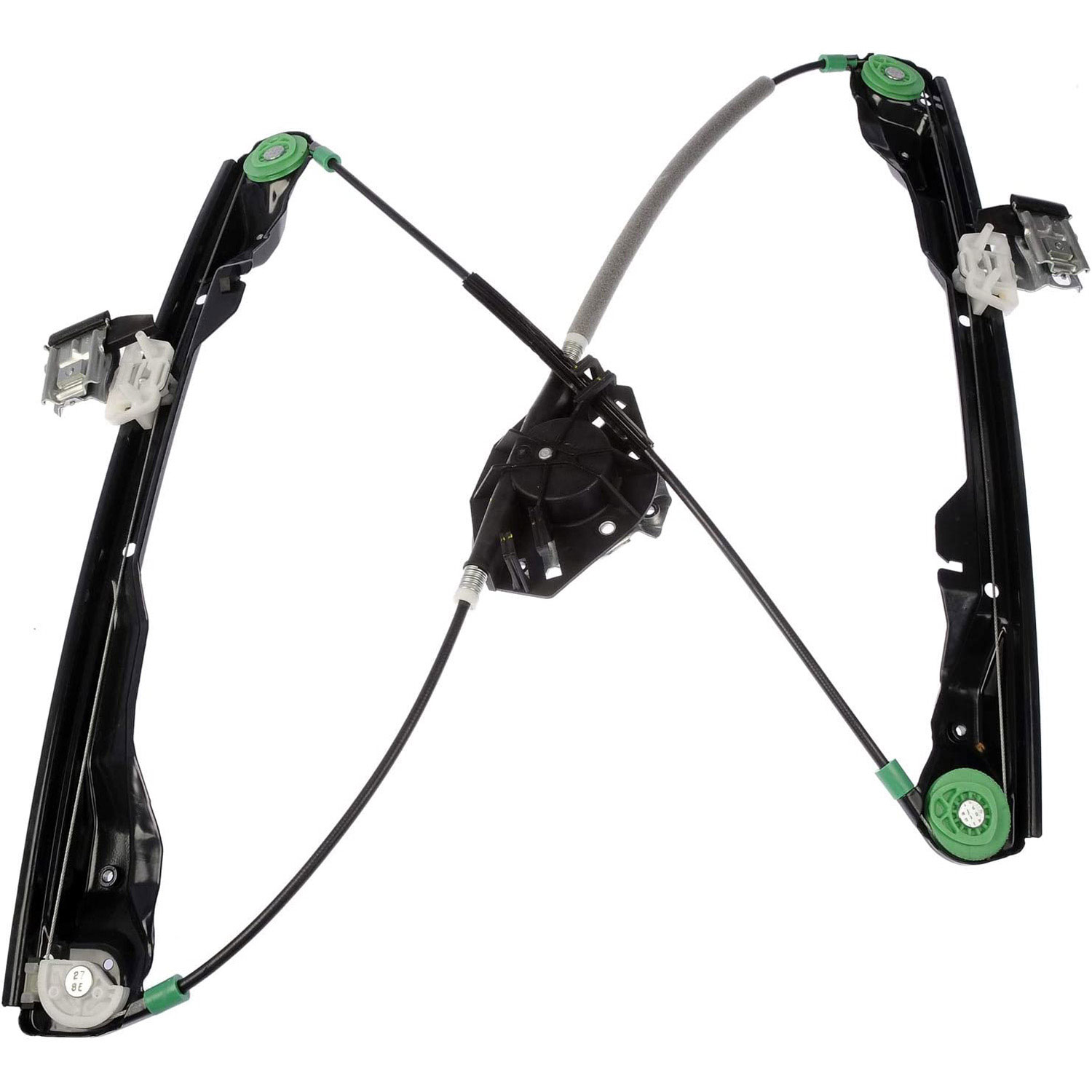 740-172 Front, Driver Side OE Solutions Series Manual Window Regulator, Hand-Crank Type - Dorman 740-172 Front Driver Side Manual Window Regulator (Regulator Only) Compatible with Select Ford Models - Window Reg Manual - Manual Window Regulator (Regulator Only) - Power Window Mechanism - This replacement window regulator is precision-engineered and extensively tested to match the exact fit, function and performance of the stock window regulator on specific vehicle years, makes and models. - Ford Focus 2007-00 - Window Regulator: Manual, 1 Pack