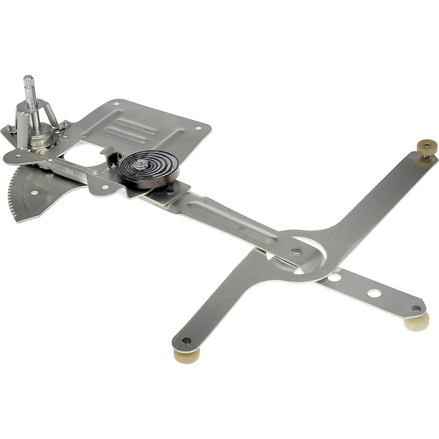 740-394 Front, Driver Side OE Solutions Series Manual Window Regulator, Hand-Crank Type - Dorman - OE Solutions Window Regulator 740-394 - Manual Window Regulator - WINDOW REG, MANUAL - Manual Window Regulator (Regulator Only) - Power Window Mechanism - This replacement window regulator is precision-engineered and extensively tested to match the exact fit, function and performance of the stock window regulator on specific vehicle years, makes and models. - Chevrolet 2005-94, GMC 2005-94, Oldsmobile 2001-96