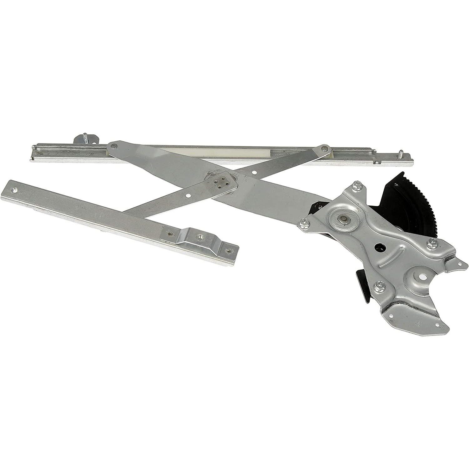 740-758 Sedan Front, Driver Side OE Solutions Series Power Window Regulator, Without Motor - Dorman - OE Solutions Window Regulator 740-758 - Window Reg Power - Power Window Regulator (Regulator Only) - Power Window Mechanism - The original equipment window regulator is riveted in place and requires a specialized rivet gun to replace. This Dorman OE FIX replacement uses threaded hardware to speed up the installation process, saving time and money. - Chevrolet Cavalier 2005-96, Pontiac Sunfire 2005-96