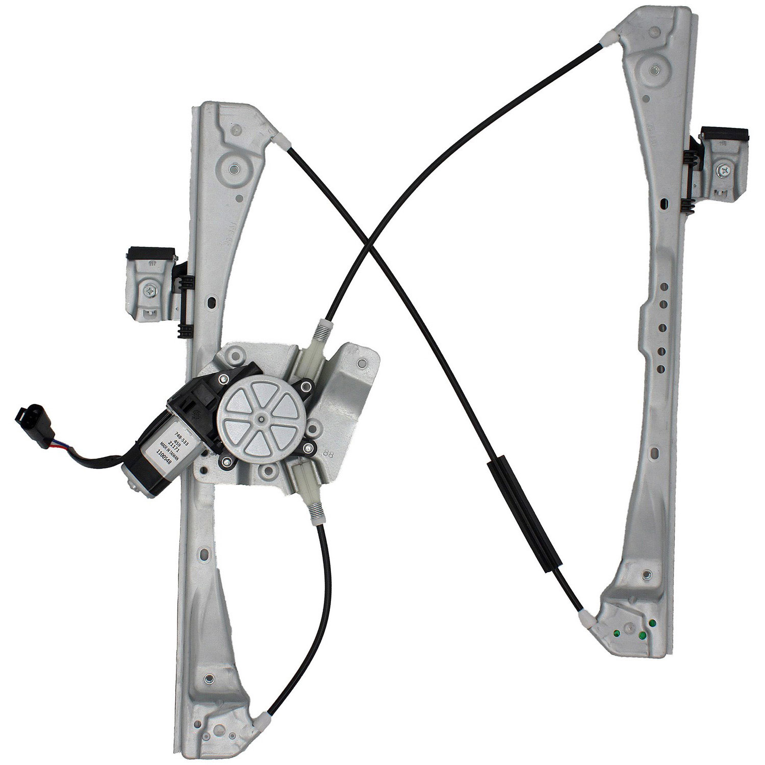 748-533 Front, Passenger Side OE Solutions Series Power Window Regulator, With Motor - Window Reg Assy - Power Window Regulator And Motor Assembly - Power Window Motor - Window Lift Motor - This replacement power window motor and regulator assembly is precision-engineered and extensively tested to match the exact fit, function and performance of the stock window regulator on specific vehicle years, makes and models. - Chevrolet Malibu 2008-04
