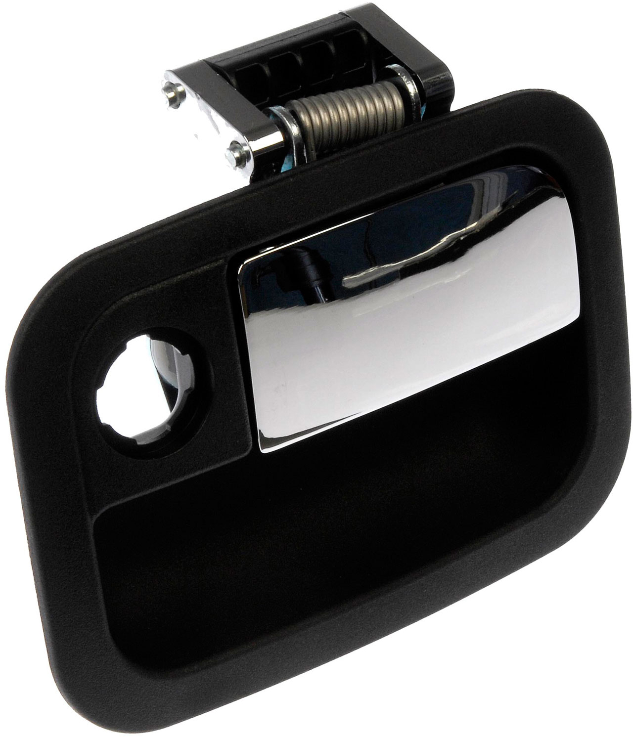 760-5408 Front, Passenger Side Chrome Lever with Black Bezel Exterior Door Handle, Without Key Hole, HD Solutions Series - DOOR HANDLE - Door Handle, Exterior - Outside Door Handle - Want a new exterior door handle that matches the original, for far less than going back to the dealership? This replacement door handle was engineered to match the fit and appearance of the stock handle on specific vehicle years, makes and models. - Kenworth 2020-05, Peterbilt 2018-05 - Dorman 760-5408 Front Passenger Side Exterior Door Handle Compatible with Select Kenworth / Peterbilt Models, Chrome Lever and Black Housing - DORMAN Exterior Door Handle for Kenworth/Peterbilt - Chrome/Black - Dorman - HD Solutions Exterior Door Handle 760-5408