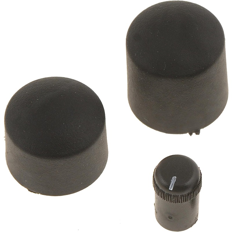 76877 Dash Knob Kit - Black, Plastic, Direct Fit, 3-Piece Kit - Dorman 76877 Radio Knob Assortment Compatible with Select Models, 3 Piece - Dorman Radio Knob 76877 - DORMAN Radio Knob Assortment