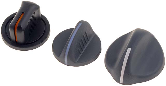 76899 Help Series A/C Control Knob - Direct Fit, Set of 3 - Dorman 76899 Temperature Control Knob Assortment Compatible with Select Models, 3 Piece - Dorman HVAC Heater Control Knob 76899 - DORMAN Temperature Control Knob Assortment for Ford - Black - Temperature Control Knob Assortment