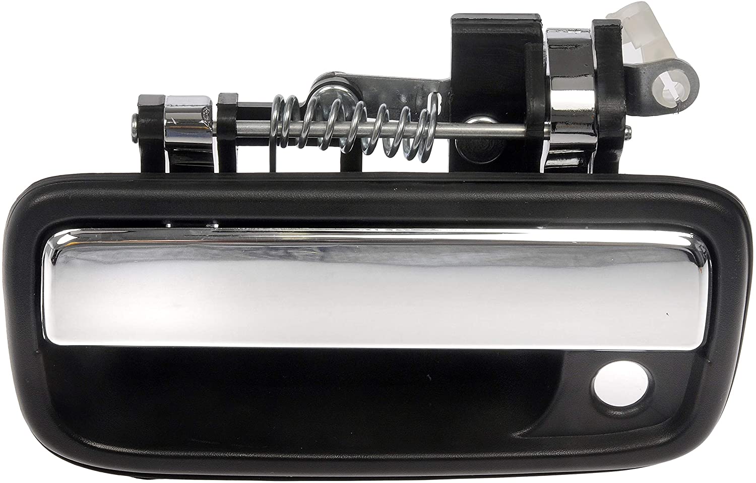 768MXCD Front, Driver Side Chrome Lever with Black Bezel Exterior Door Handle, With Key Hole, Help Series - Dorman 768MXCD Front Driver Side Exterior Door Handle Compatible with Select Toyota Models, Black and Chrome - Exterior Door Handle: Front Driver Side, Black and Chrome - Exterior Door Handle Front Left