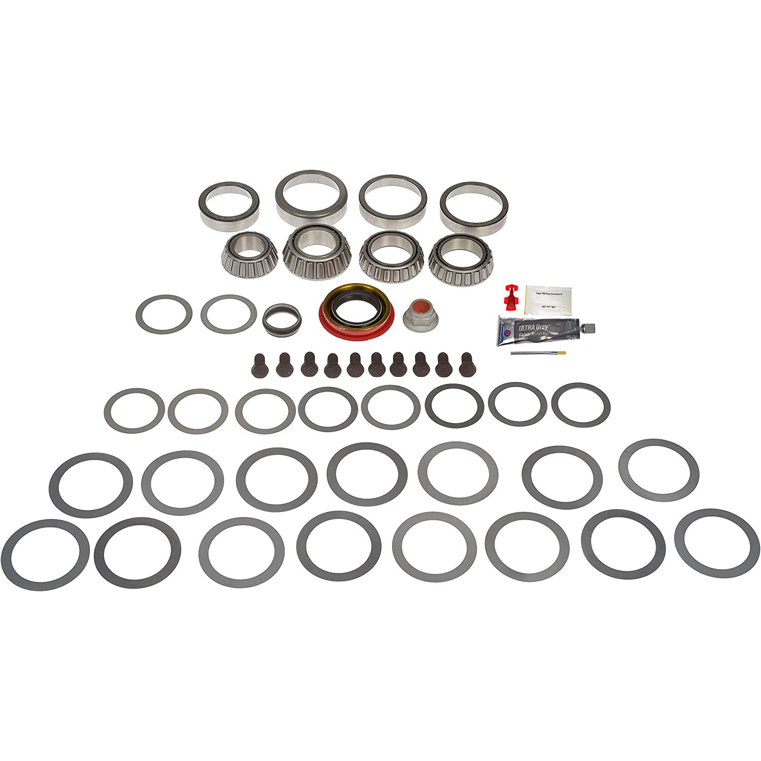 797-101 Differential Bearing and Seal Kit - Kit - Dorman Differential Bearing Kit 797-101 - Premium Ring And Pinion Master Bearing And Installation Kit - R-P Mstr Brng Kit - Premium Ring And Pinion Master Bearing And Installation Kit - Differential Bearing Repair - If you're repairing or rebuilding a front or rear differential and want the best performance and longevity from the bearings being replaced, choose this premium differential kit. It includes high-precision bearings manufactured to tighter tolerances and engineered to last longer than common lower-grade bearings that have more backlash when subjected to the torque generated within the differential. This convenient kit also saves the time needed to source individual components. Check the product attributes and fitment details to select the correct premium differential kit for your application. - Ford 2019-81, Lincoln 2012-80, Mercury 2011-81