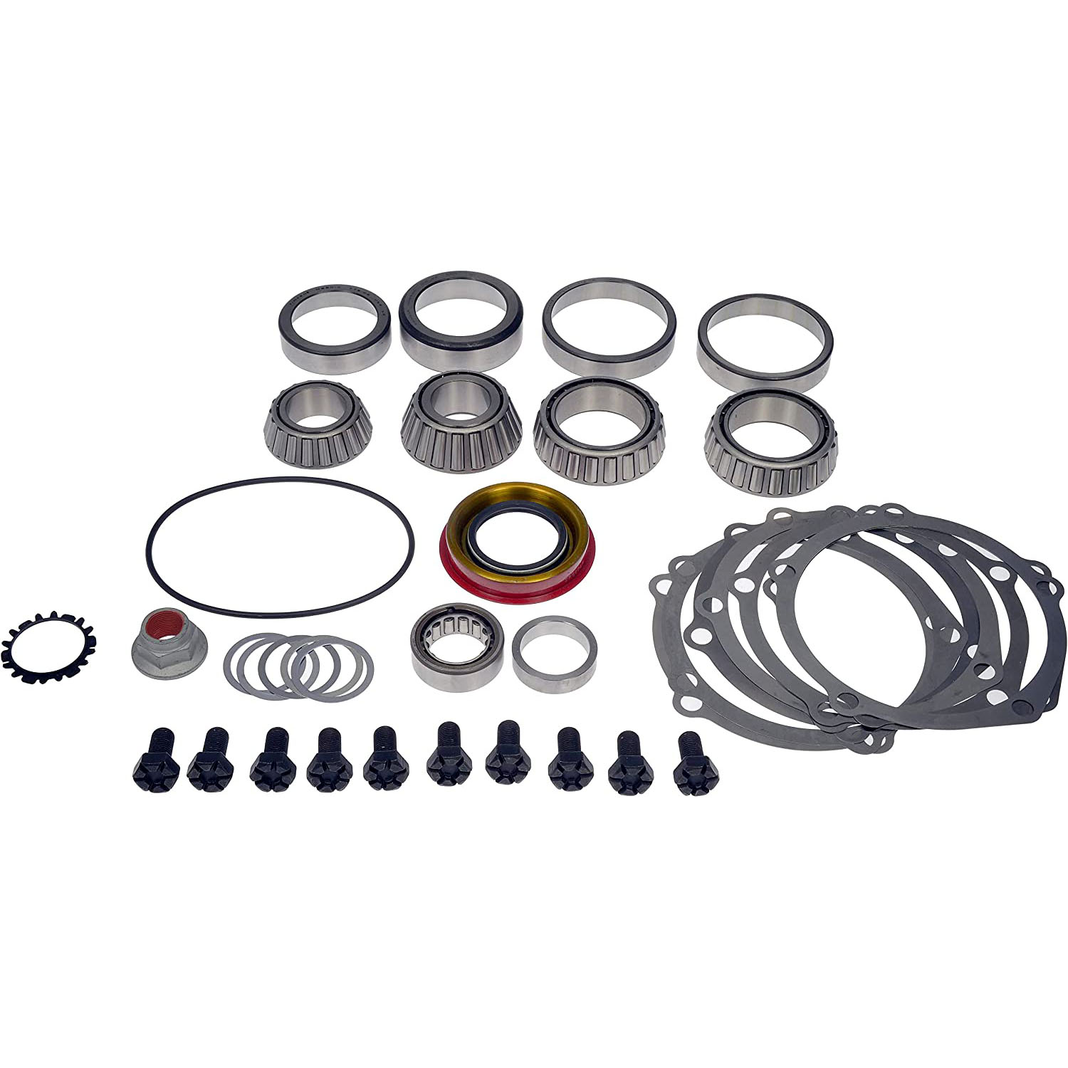 797-117 Differential Bearing and Seal Kit - Kit - Dorman Differential Bearing Kit 797-117 - Premium Ring And Pinion Master Bearing And Installation Kit - R-P Mstr Brng Kit - Premium Ring And Pinion Master Bearing And Installation Kit - Differential Bearing Repair - If you're repairing or rebuilding a front or rear differential and want the best performance and longevity from the bearings being replaced, choose this premium differential kit. It includes high-precision bearings manufactured to tighter tolerances and engineered to last longer than common lower-grade bearings that have more backlash when subjected to the torque generated within the differential. This convenient kit also saves the time needed to source individual components. Check the product attributes and fitment details to select the correct premium differential kit for your application. - Ford 1986-68, Lincoln 1980-70, Mercury 1980-70