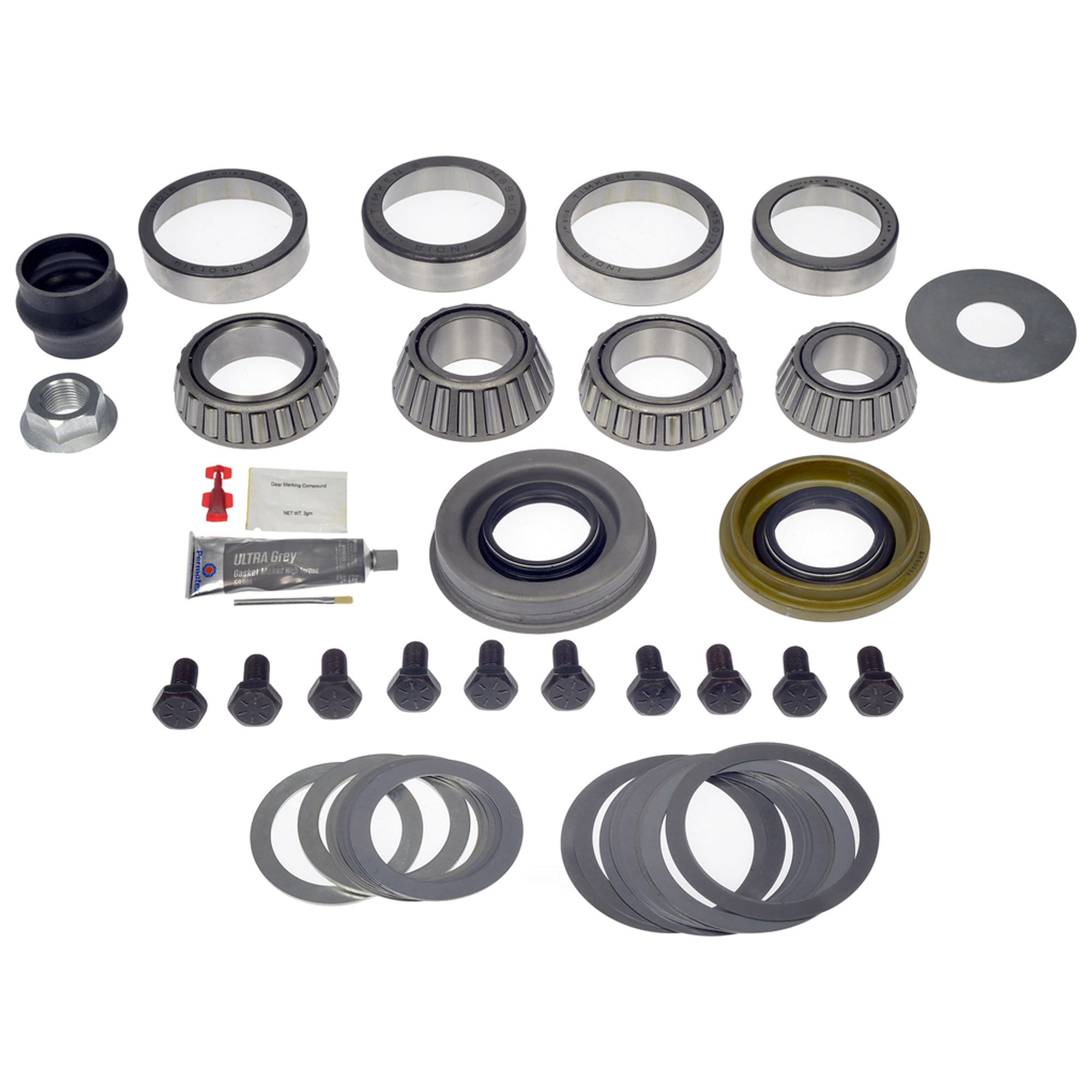 797-118 Ring And Pinion Installation Kit - Dorman 797-118 Front Differential Bearing Kit Compatible with Select Jeep Models - Dorman - OE Solutions Differential Bearing Kit 797-118 - Premium Ring And Pinion Master Bearing And Installation Kit - R-P Mstr Brng Kit - R-P Mstr Brng Kit - Premium Ring And Pinion Master Bearing And Installation Kit - Differential Bearing Repair - If you're repairing or rebuilding a front or rear differential and want the best performance and longevity from the bearings being replaced, choose this premium differential kit. It includes high-precision bearings manufactured to tighter tolerances and engineered to last longer than common lower-grade bearings that have more backlash when subjected to the torque generated within the differential. This convenient kit also saves the time needed to source individual components. Check the product attributes and fitment details to select the correct premium differential kit for your application. - Jeep Grand Cherokee 1998-97, Jeep Wrangler 2006-97