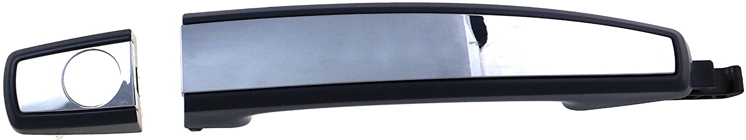 79799 Front, Driver Side Chrome Lever with Black Bezel Exterior Door Handle, With Key Hole, Help Series - EXTERIOR DOOR HANDLE - Exterior Door Handle Front Left - Outside Door Handle - Want a new exterior door handle that matches the original, for far less than going back to the dealership? This replacement door handle was engineered to match the fit and appearance of the stock handle on specific vehicle years, makes and models. - Buick 2021-10, Cadillac 2016-10, Chevrolet 2020-10