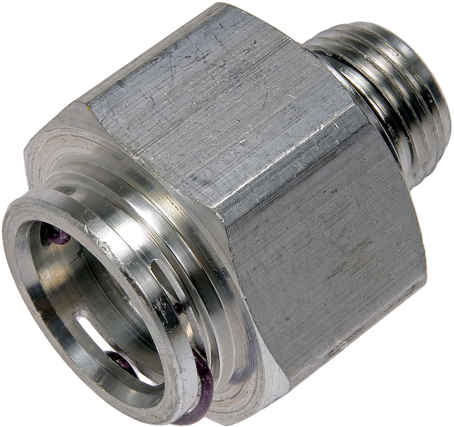 800-728 OE Solutions Series Transmission Cooler Pipe Fitting - Direct Fit - Dorman 800-728 Transmission Fitting Compatible with Select Models - DORMAN Aluminum Transmission Fitting - Dorman Automatic Transmission Oil Cooler Line Fitting 800-728 - QUICK DISCONNECT - Transmission Fitting - Transmission Cooler Line Connector - Transmission Line Fitting - Quick Disconnect - Radiator Fitting - Cooler Fitting - Made of quality materials, this automatic transmission oil cooler line connector matches the fit and function of a damaged original equipment connector to restore leak-free performance between the transmission and the oil cooler. - Chevrolet 2009-03, GMC 2009-03, Workhorse 2009-03, Workhorse Custom Chassis 2011-03 - Transmission Fitting