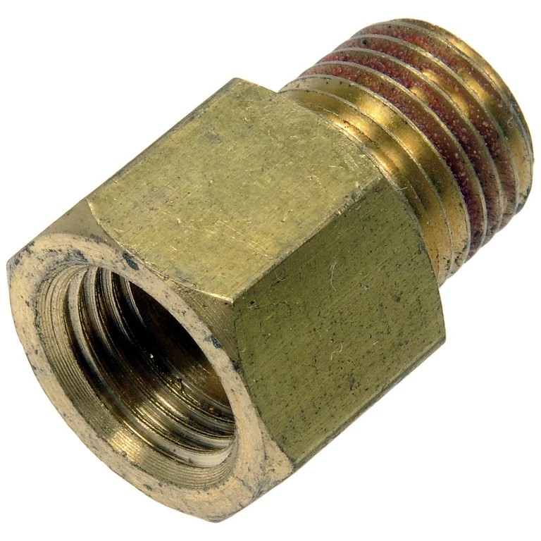 800-755 Transmission Oil Line - Brass, Direct Fit, Sold individually - Dorman - 800755 TRANS. LINE CONN. - DORMAN Automatic Transmission Line Connector for Buick - TRANS. LINE CONN. - Transmission Line Connector - Radiator Fitting - Cooler Fitting - Quick Disconnect - Transmission Line Fitting - Transmission Cooler Line Connector - Made of quality materials, this automatic transmission oil cooler line connector matches the fit and function of a damaged original equipment connector to restore leak-free performance between the transmission and the oil cooler. - General Motors 2007-76, Isuzu 1996-95 - Transmission Line Connector