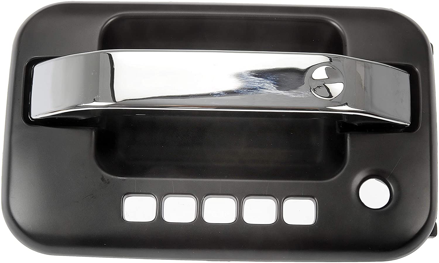 80199 Front, Driver Side Chrome Lever with Black Bezel Exterior Door Handle, With Key Hole, Help Series - Dorman 80199 Front Driver Side Exterior Door Handle Compatible with Select Ford / Lincoln Models, Black and Chrome - Dorman - HELP Exterior Door Handle 80199 - Exterior Door Handle