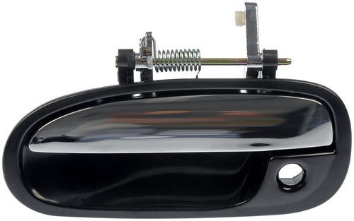 80673 Front, Driver Side Chrome Lever with Black Bezel Exterior Door Handle, With Key Hole, Help Series - Dorman 80673 Front Driver Side Exterior Door Handle Compatible with Select Honda Models, Black and Chrome - Dorman - HELP Exterior Door Handle 80673 - Exterior Door Handle Front Left Smooth Black
