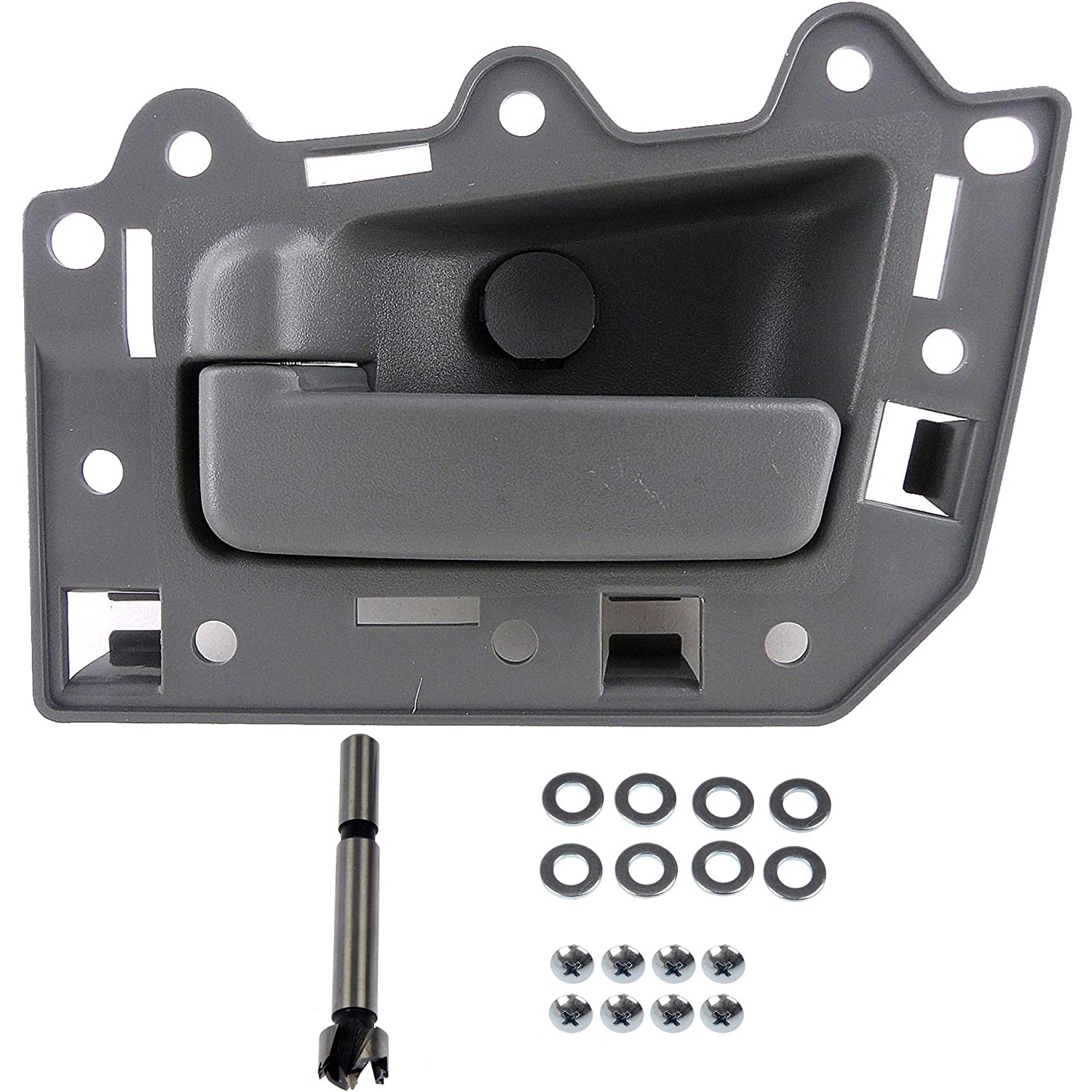 82143 Rear, Driver Side Textured Gray Interior Door Handle, With door lock button, Help Series - Dorman 82143 Rear Driver Side Interior Door Handle Compatible with Select Jeep Models, Gray; Textured - Dorman - HELP Interior Door Handle 82143 - INTERIOR DOOR HANDLE - Interior Door Handle Gray - Door Handle - Interior Handle - Inside Door Handle - Want a new interior door handle that matches the original, for far less than going back to the dealership? This replacement door handle was engineered to match the fit and appearance of the stock handle on specific vehicle years, makes and models. - Jeep Grand Cherokee 2010-05