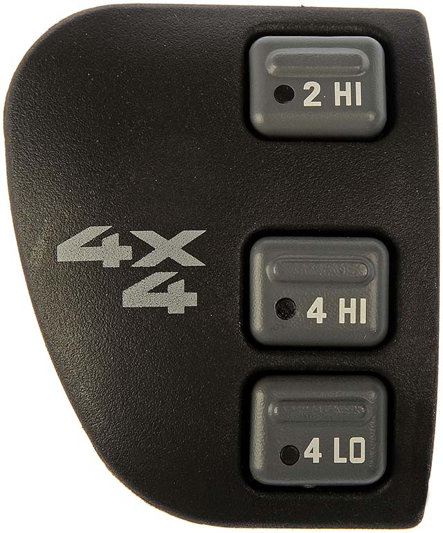 4WD SWITCH - Four Wheel Drive Selector Switch - Dash Mount; With Electric Shift - Transfer Case Switch - Four Wheel Drive Switch - 4WD Control Switch - This 4WD switch is designed to match the appearance and function of the original switch on specified applications. Made of quality materials, it is engineered for reliable performance and durability. - Chevrolet 2005-98, GMC 2004-98, Oldsmobile 2001-98 - 901-061 Transfer Case Switch - Direct Fit, Sold individually - Dorman 901-061 Four Wheel Drive Selector Switch - Dash Mount; With Electric Shift Compatible with Select Chevrolet / GMC / Oldsmobile Models , Black - Dorman 901-061 Four Wheel Drive Selector Switch - Dash Mount; With Electric Shift for Specific Chevrolet / GMC / Oldsmobile Models - Dorman Four Wheel Drive Selector Switch 901-061 - Four Wheel Drive Selector Switch - Dash Mount; with Electric Shift