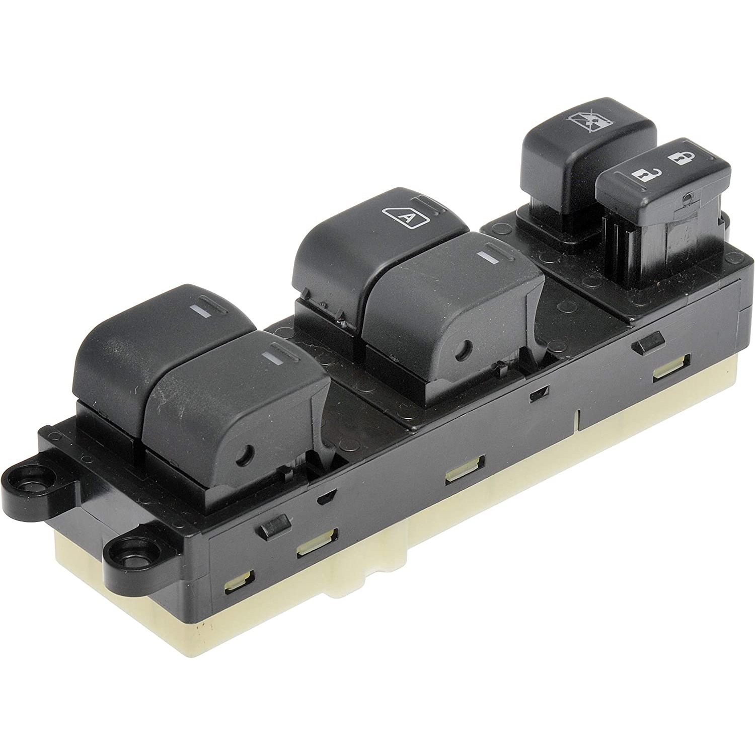901-861 Front, Driver Side OE Solutions Series Window Switch Black 6 Buttons - Dorman 901-861 Front Driver Side Door Window Switch Compatible with Select Nissan Models - Dorman Power Window Switch 901-861 - Master Switch - Front Left, 6 Button - Power Window Switch - Master Switch - Front Left, 6 Button - Window Motor Switch - A failing power window switch doesn't have to mean a trip to the dealer. This power window switch matches the appearance and function of the vehicle's original switch. It's engineered for durability and simple plug-and-play installation. - Nissan Frontier 2021-08, Nissan Xterra 2015-08