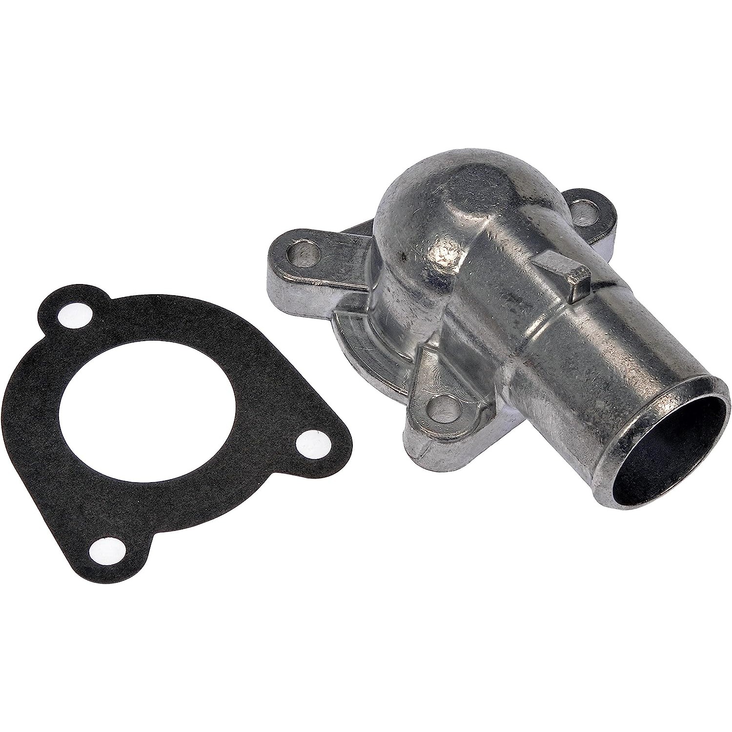 902-1015 Thermostat Housing OE Solutions Series - Coolant Housing/Water Outlet: with Housing and Gasket, 180 Degree Neck Angle - Dorman 902-1015 Engine Coolant Thermostat Housing Compatible with Select Ford/Mercury Models - Engine Coolant Thermostat Housing - Thermostat Housing - Engine Coolant Thermostat Housing - Water Outlet - Coolant Bleeder - Coolant Outlet - This replacement engine coolant thermostat housing is engineered to match the fit and durability of the stock thermostat housing on specified vehicles. It is designed to withstand extreme temperature changes to extend service life. - Ford 2000, Ford 1995-86, Mercury 1995-86