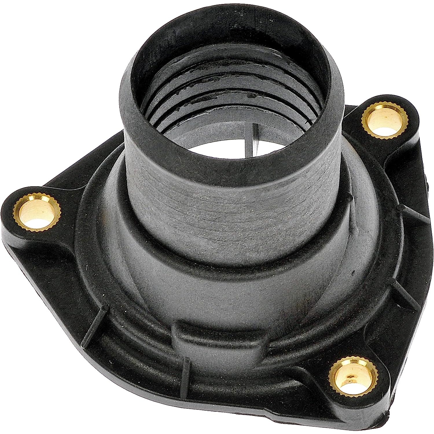 902-1026 Thermostat Housing OE Solutions Series - Coolant Housing/Water Outlet: with Housing and Gasket, 90 Degree Neck Angle - Dorman 902-1026 Engine Coolant Thermostat Housing Compatible with Select Ford/Jaguar/Lincoln Models - Engine Coolant Thermostat Housing - Thermostat Housing - Engine Coolant Thermostat Housing - Coolant Bleeder - Water Outlet - Coolant Outlet - This replacement engine coolant thermostat housing is engineered to match the fit and durability of the stock thermostat housing on specified vehicles. It is designed to withstand extreme temperature changes to extend service life. - Ford 2002, Jaguar 2005-00, Lincoln 2002-00