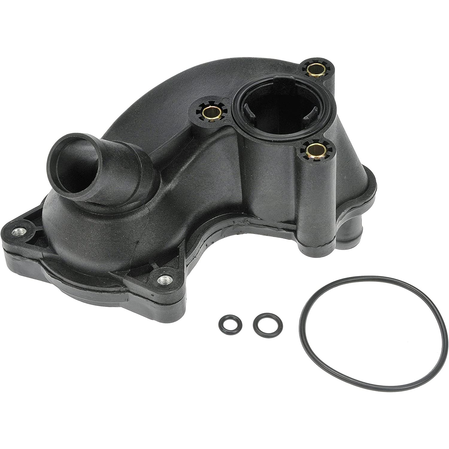 902-1029 Thermostat Housing OE Solutions Series - Dorman 902-1029 Engine Coolant Thermostat Housing Compatible with Select Ford/Mercury Models - Engine Coolant Thermostat Housing - Thermostat Housing - Engine Coolant Thermostat Housing - Coolant Bleeder - Coolant Outlet - Water Outlet - This replacement engine coolant thermostat housing is engineered to match the fit and durability of the stock thermostat housing on specified vehicles. It is designed to withstand extreme temperature changes to extend service life. - Ford 2011-01, Mercury 2010-02