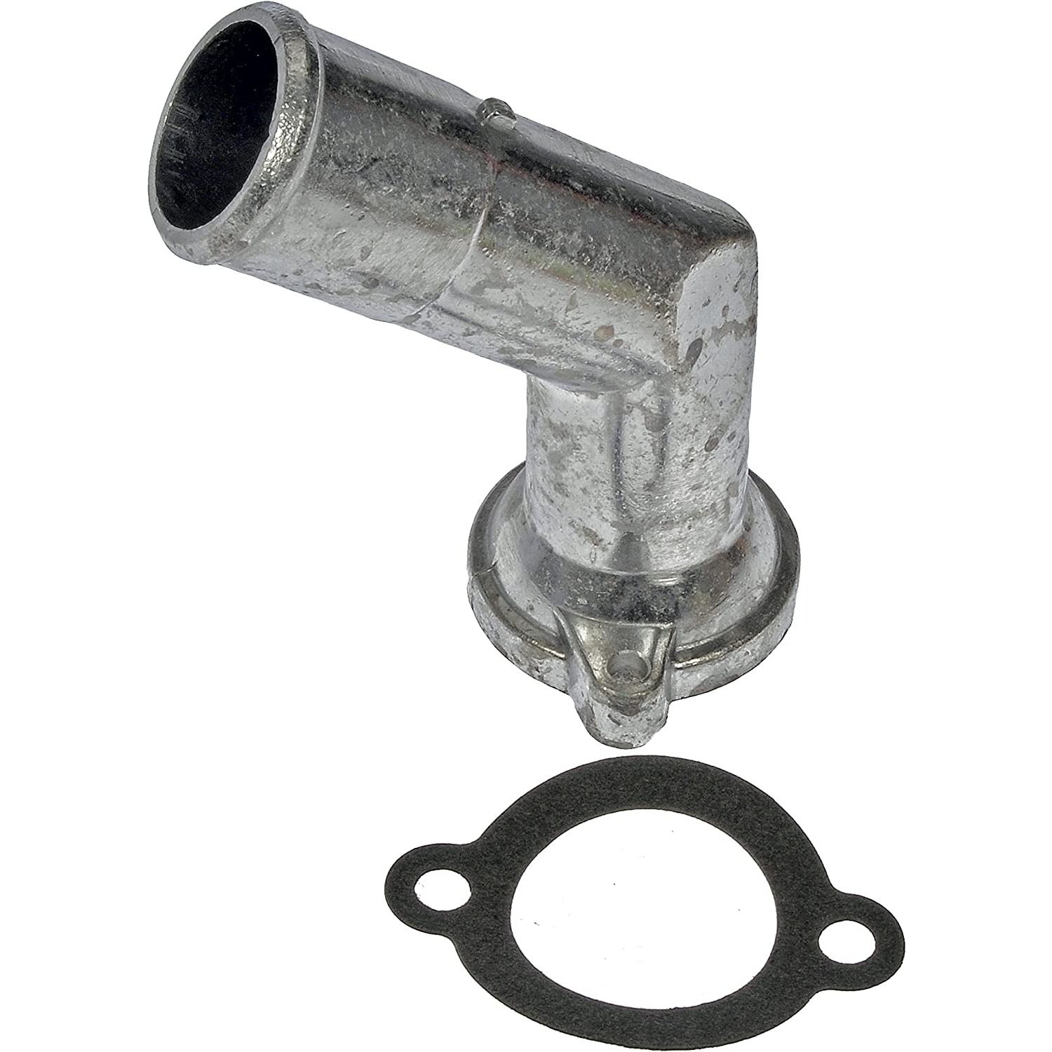 902-1038 Thermostat Housing OE Solutions Series - Coolant Housing/Water Outlet: with Housing and Gasket, 45 Degree Neck Angle - Dorman 902-1038 Engine Coolant Thermostat Housing Compatible with Select Ford Models - Engine Coolant Thermostat Housing - Thermostat Housing - Engine Coolant Thermostat Housing - Coolant Bleeder - Water Outlet - Coolant Outlet - This replacement engine coolant thermostat housing is engineered to match the fit and durability of the stock thermostat housing on specified vehicles. It is designed to withstand extreme temperature changes to extend service life. - Ford 2010-97