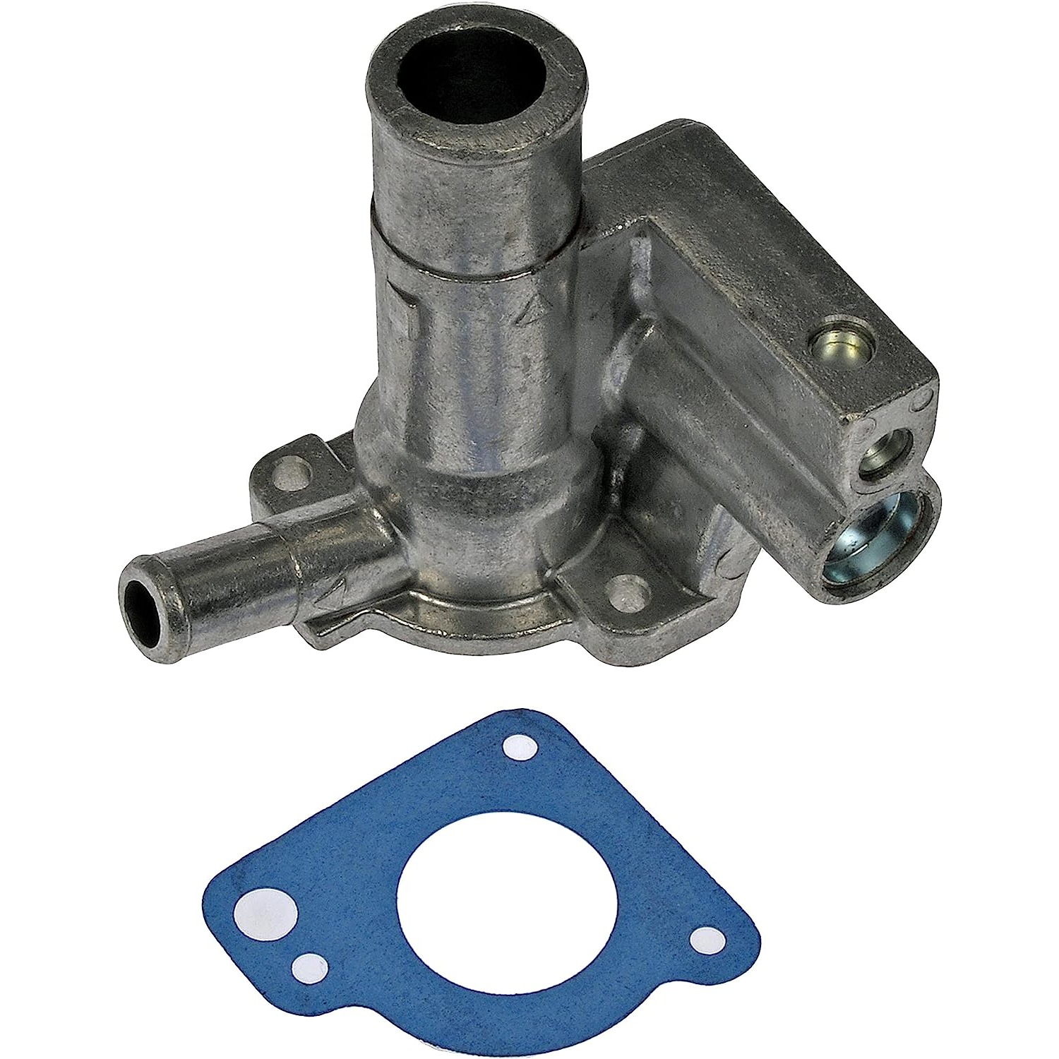 902-1045 Thermostat Housing OE Solutions Series - Coolant Housing/Water Outlet: with Housing and Gasket, 90 Degree Neck Angle - Dorman 902-1045 Engine Coolant Thermostat Housing Compatible with Select Ford/Mercury Models - Engine Coolant Thermostat Housing - Thermostat Housing - Engine Coolant Thermostat Housing - Coolant Outlet - Coolant Bleeder - Water Outlet - This replacement engine coolant thermostat housing is engineered to match the fit and durability of the stock thermostat housing on specified vehicles. It is designed to withstand extreme temperature changes to extend service life. - Ford Escort 1996-85, Ford EXP 1988-85, Mercury Lynx 1987-85, Mercury Tracer 1996-91