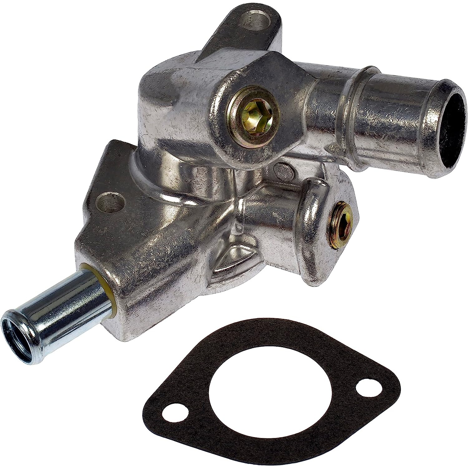 902-1061 Thermostat Housing OE Solutions Series - Coolant Housing/Water Outlet: with Housing and Gasket - Engine Coolant Thermostat Housing - Thermostat Housing - Engine Coolant Thermostat Housing - Coolant Bleeder - Water Outlet - Coolant Outlet - This replacement engine coolant thermostat housing is engineered to match the fit and durability of the stock thermostat housing on specified vehicles. It is designed to withstand extreme temperature changes to extend service life. - Ford Tempo 1994-88, Ford Topaz 1991-88, Mercury Topaz 1994-88