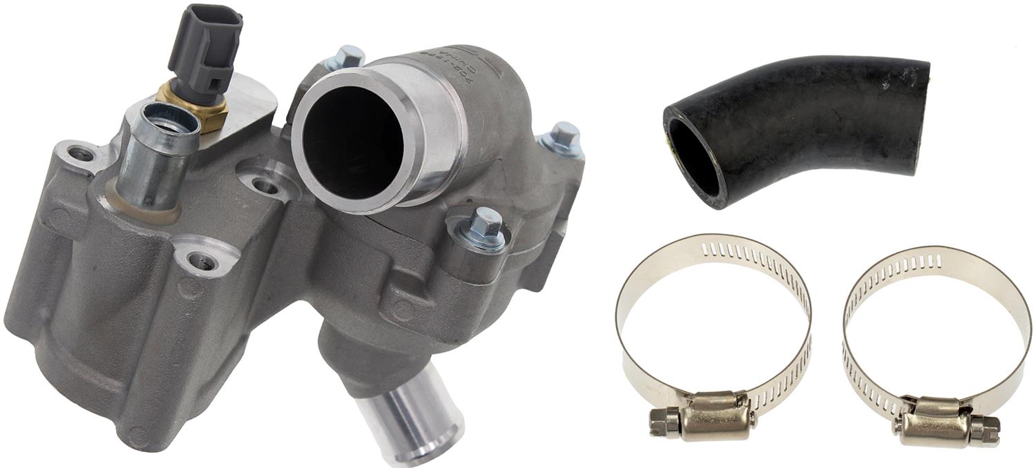 902-1998 Thermostat Housing OE Solutions Series - Dorman 902-1998 Engine Coolant Thermostat Housing Assembly Compatible with Select Ford/Mazda Models (OE FIX) - Engine Coolant Thermostat Housing Assembly - Thermst Housing Assy - Engine Coolant Thermostat Housing Assembly - Thermostat Housing - Original equipment thermostat housing assemblies often fail due to weak plastic construction. This Dorman OE FIX replacement upgrades the housing to metal to prevent warping and future failures. - Ford Explorer 2001, Ford Explorer Sport Trac 2005-01, Ford Ranger 2011-04, Mazda B4000 2010-01