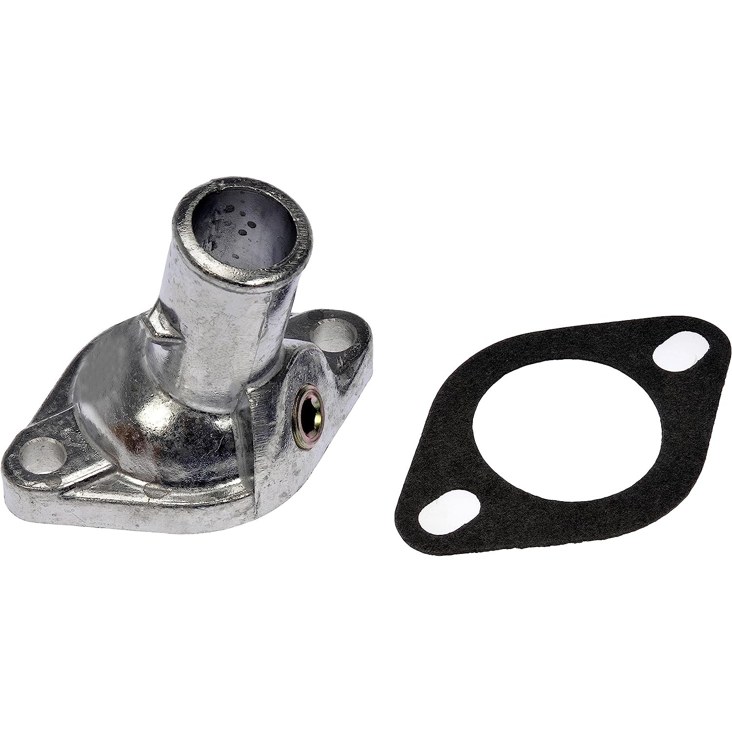 902-2003 Thermostat Housing OE Solutions Series - Coolant Housing/Water Outlet: with Housing and Gasket, 75 Degree Neck Angle - DORMAN 1.18" Engine Coolant Thermostat Housing for Chevrolet - Dorman 902-2003 Engine Coolant Thermostat Housing Compatible with Select Chevrolet / GMC / Oldsmobile Models - Engine Coolant Thermostat Housing - Thermostat Housing - Engine Coolant Thermostat Housing - Coolant Bleeder - Coolant Outlet - Water Outlet - This replacement engine coolant thermostat housing is engineered to match the fit and durability of the stock thermostat housing on specified vehicles. It is designed to withstand extreme temperature changes to extend service life. - Chevrolet 1996-85, GMC 1995-85, Oldsmobile 1992-91