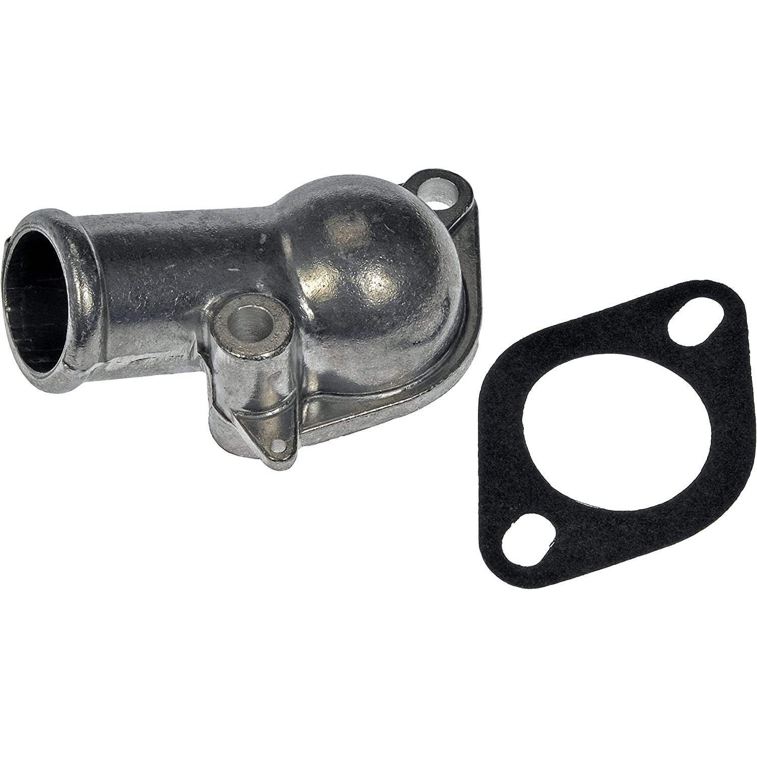 902-2014 Thermostat Housing OE Solutions Series - Coolant Housing/Water Outlet: with Housing and Gasket, 15 Degree Neck Angle - Dorman 902-2014 Engine Coolant Thermostat Housing Compatible with Select Models, 5.63 x 3.63 x 3.13 inches - Engine Coolant Thermostat Housing - Thermostat Housing - Engine Coolant Thermostat Housing - Water Outlet - Coolant Bleeder - Coolant Outlet - This replacement engine coolant thermostat housing is engineered to match the fit and durability of the stock thermostat housing on specified vehicles. It is designed to withstand extreme temperature changes to extend service life. - Checker 1974-68, Chevrolet 1975-65, GMC 1973-67, Pontiac 1971, Pontiac 1966-65