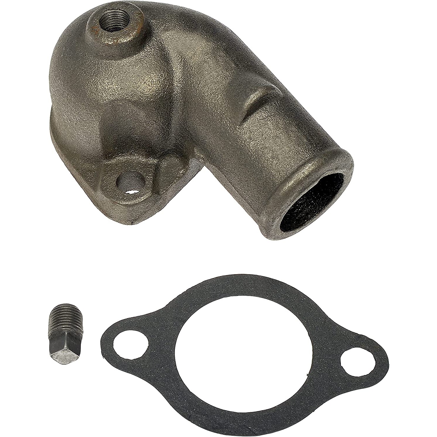 902-2037 Thermostat Housing OE Solutions Series - Coolant Housing/Water Outlet: with Housing and Gasket, 180 Degree Neck Angle - Engine Coolant Thermostat Housing - Thermostat Housing - Engine Coolant Thermostat Housing - Coolant Bleeder - Coolant Outlet - Water Outlet - This replacement engine coolant thermostat housing is engineered to match the fit and durability of the stock thermostat housing on specified vehicles. It is designed to withstand extreme temperature changes to extend service life. - Buick 1989-87, Cadillac 1988-87, Chevrolet 1994-87, Oldsmobile 1989-87, Pontiac 1994-87